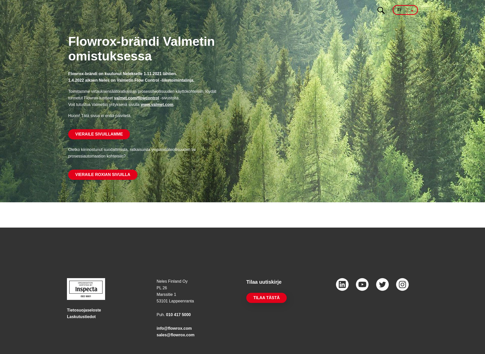 Screenshot for flowrox.fi
