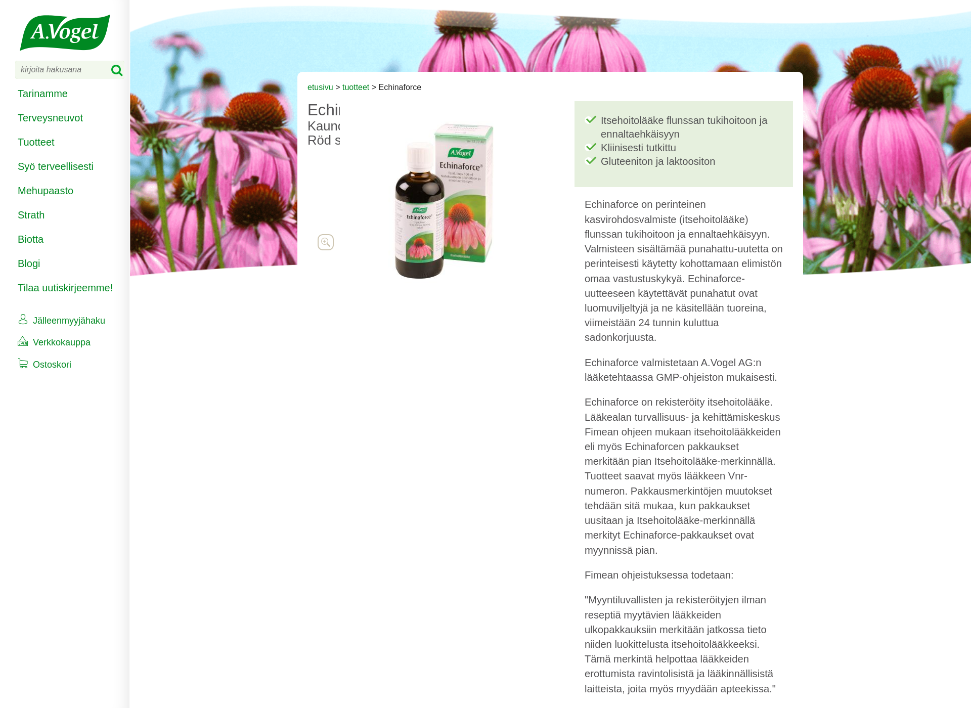 Screenshot for flunssakuriin.fi