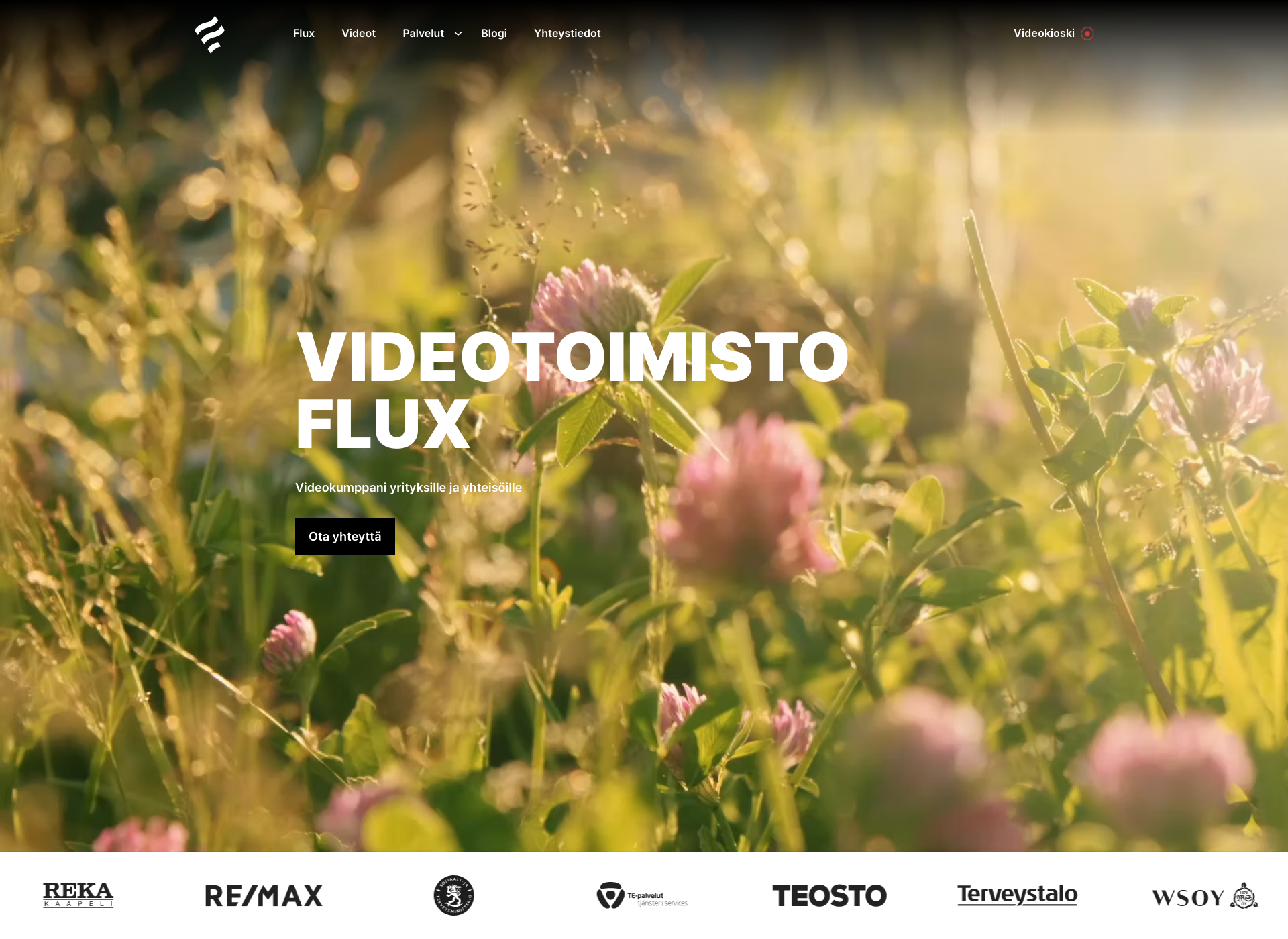 Skärmdump för fluxproductions.fi