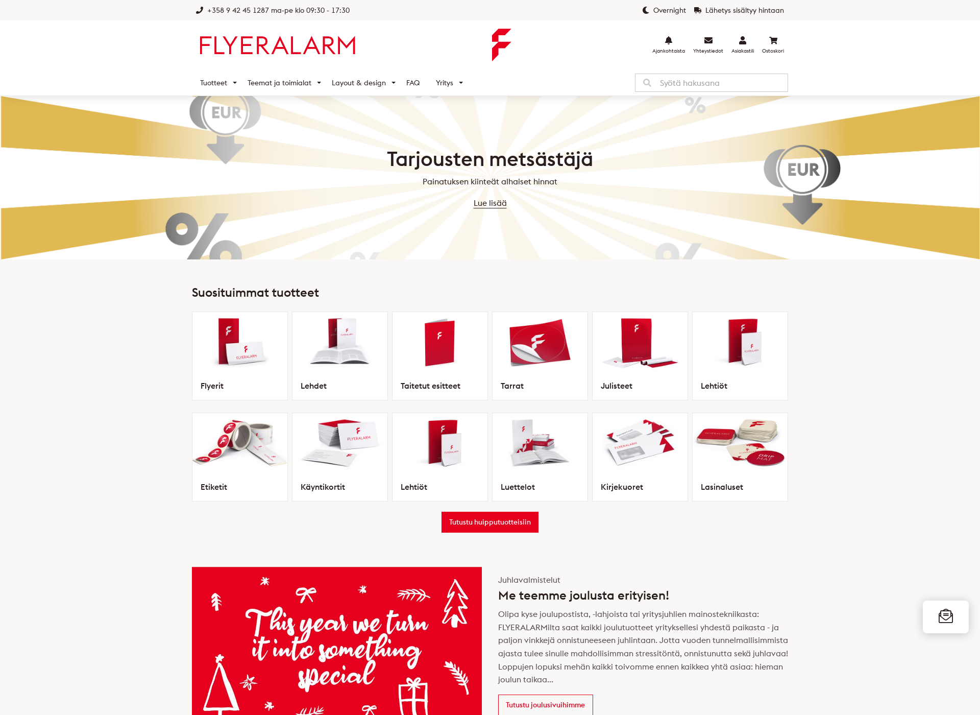 Screenshot for flyeralarm.fi