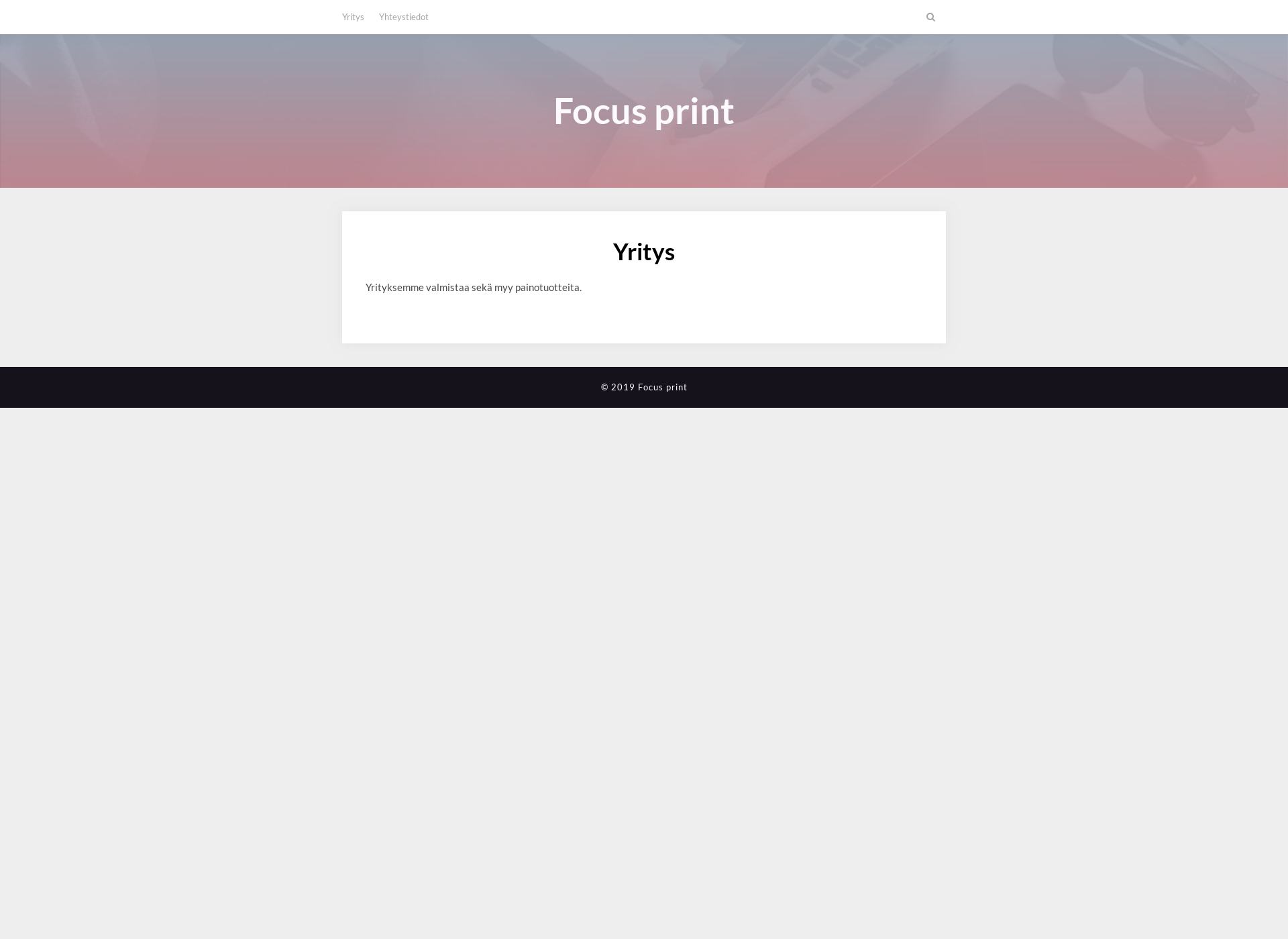 Screenshot for focusprint.fi