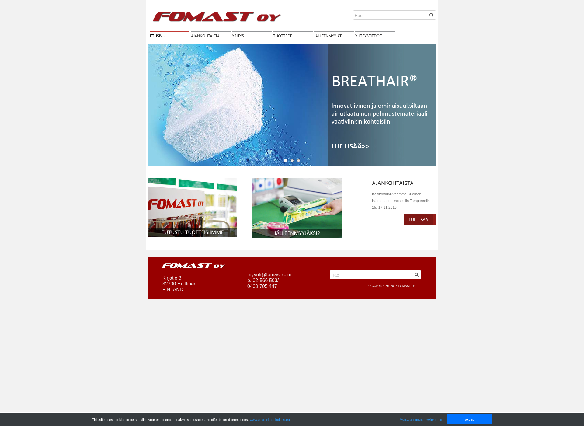 Screenshot for fomast.fi