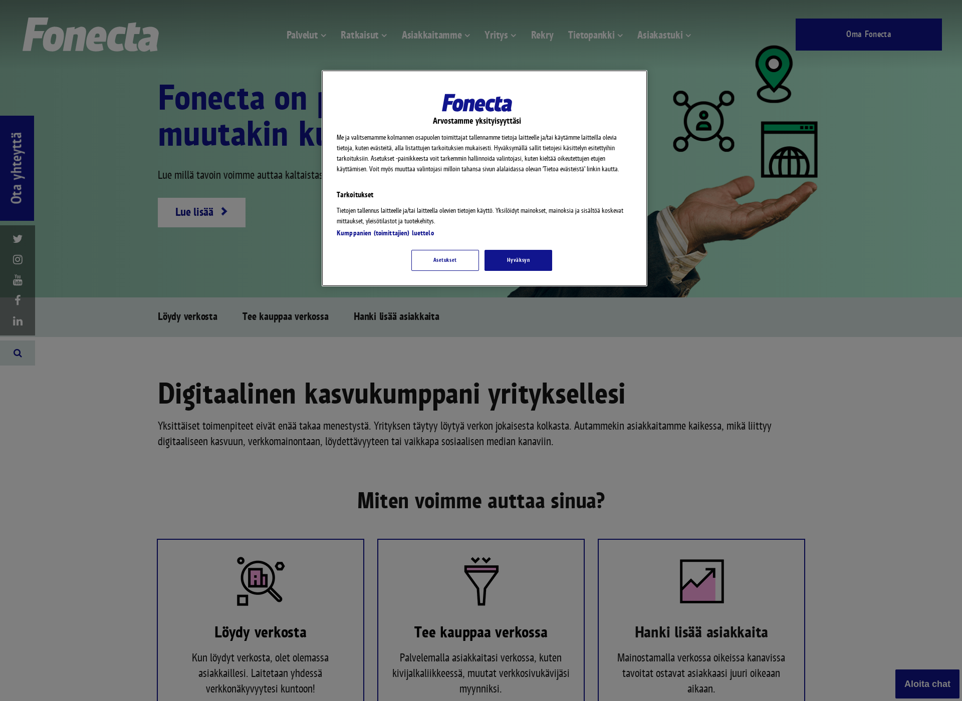 Skärmdump för fonectaenterprice.fi