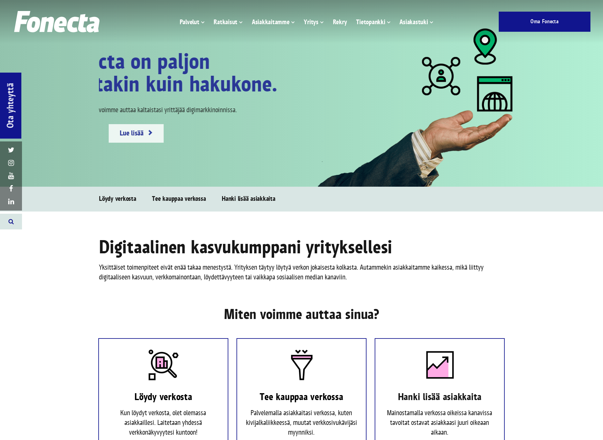 Skärmdump för fonectaenterprise.fi