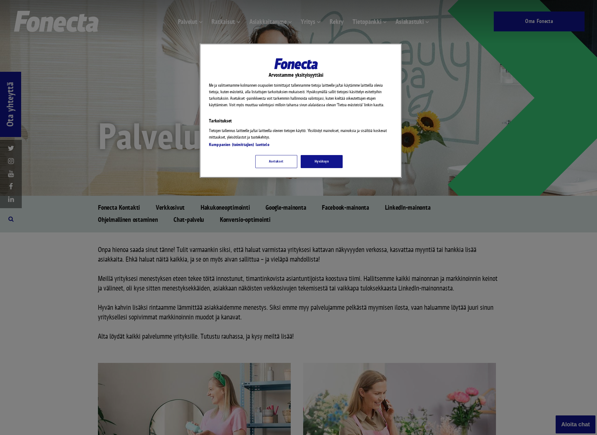 Skärmdump för fonectanverkkokauppa.fi