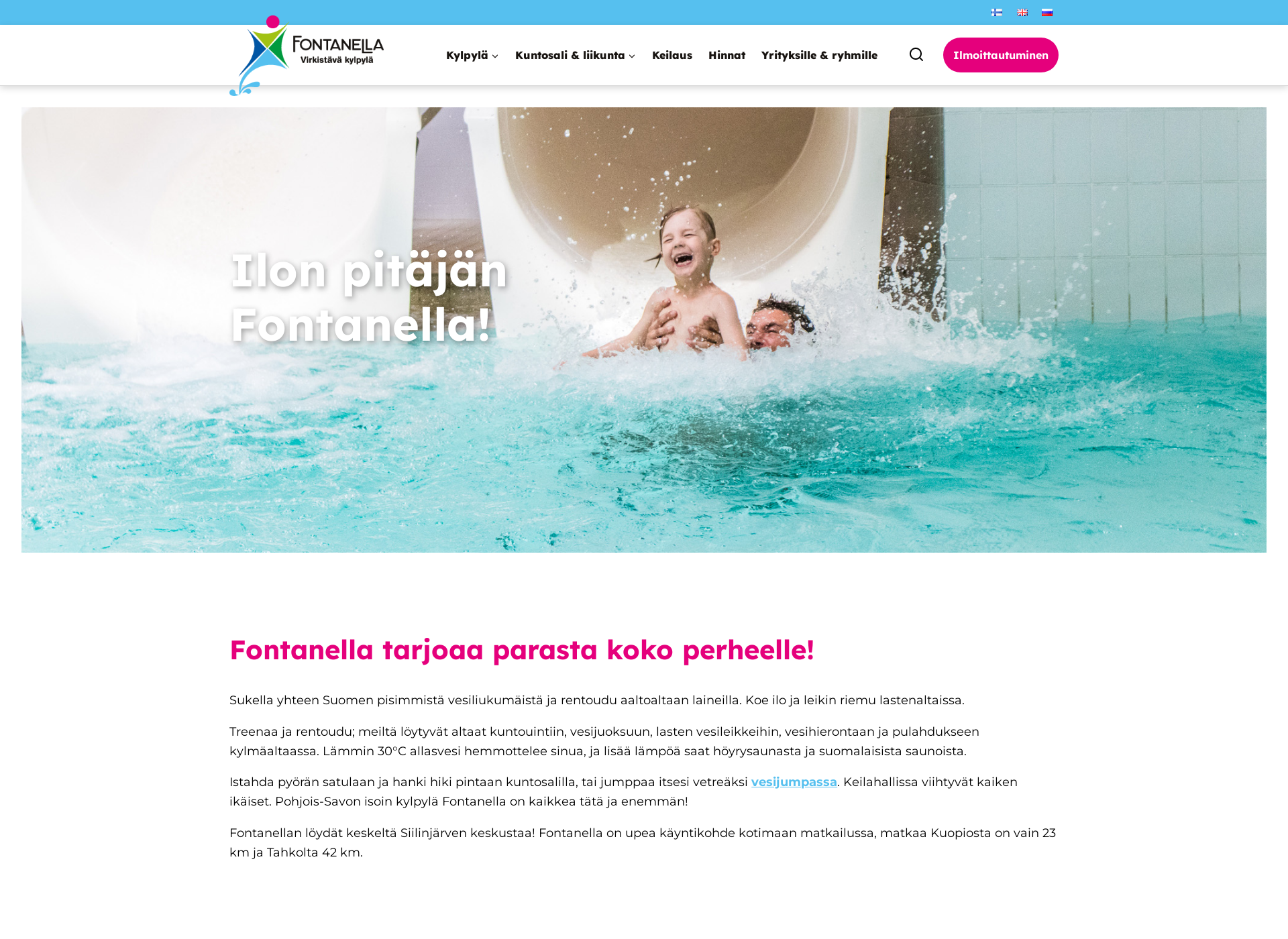 Skärmdump för fontanella.fi
