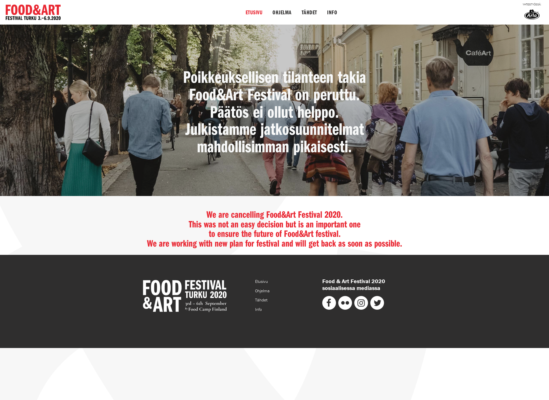 Screenshot for foodandart.fi
