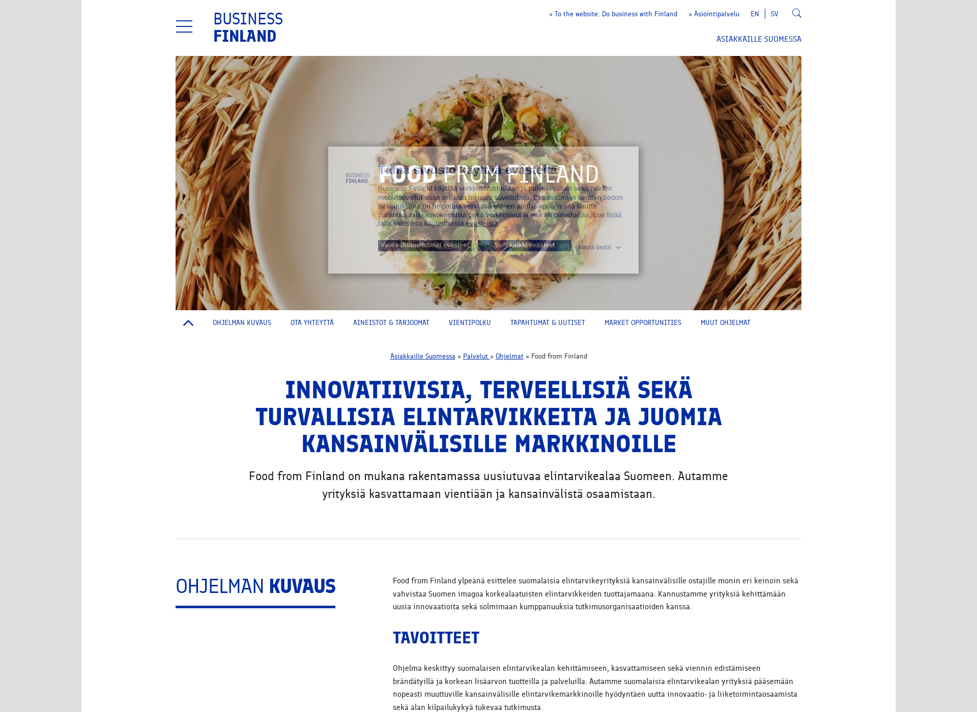 Skärmdump för foodfromfinland.fi