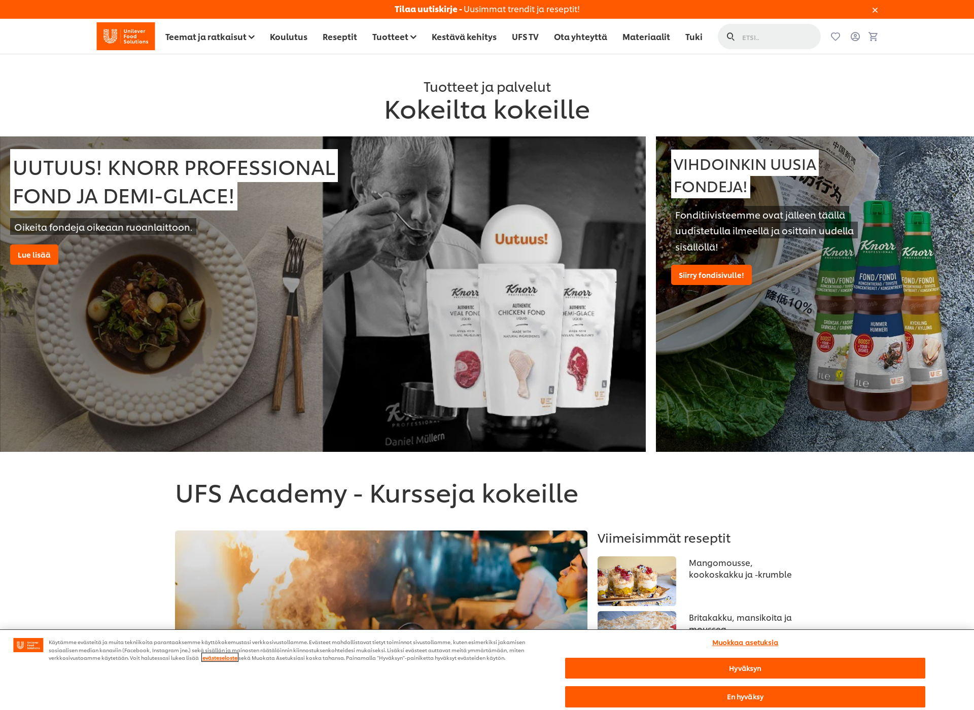 Skärmdump för foodsolutions.fi