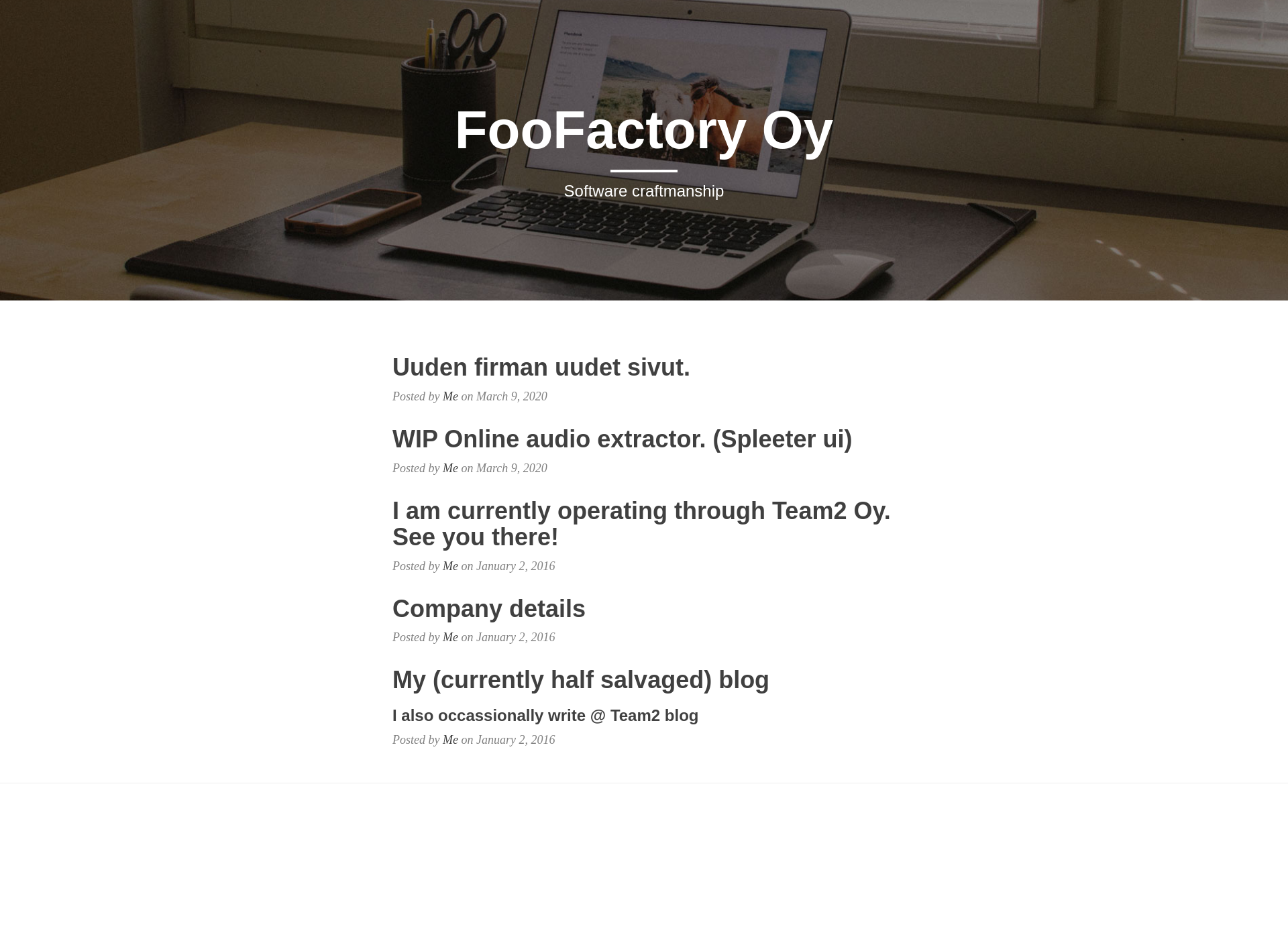Skärmdump för foofactory.fi