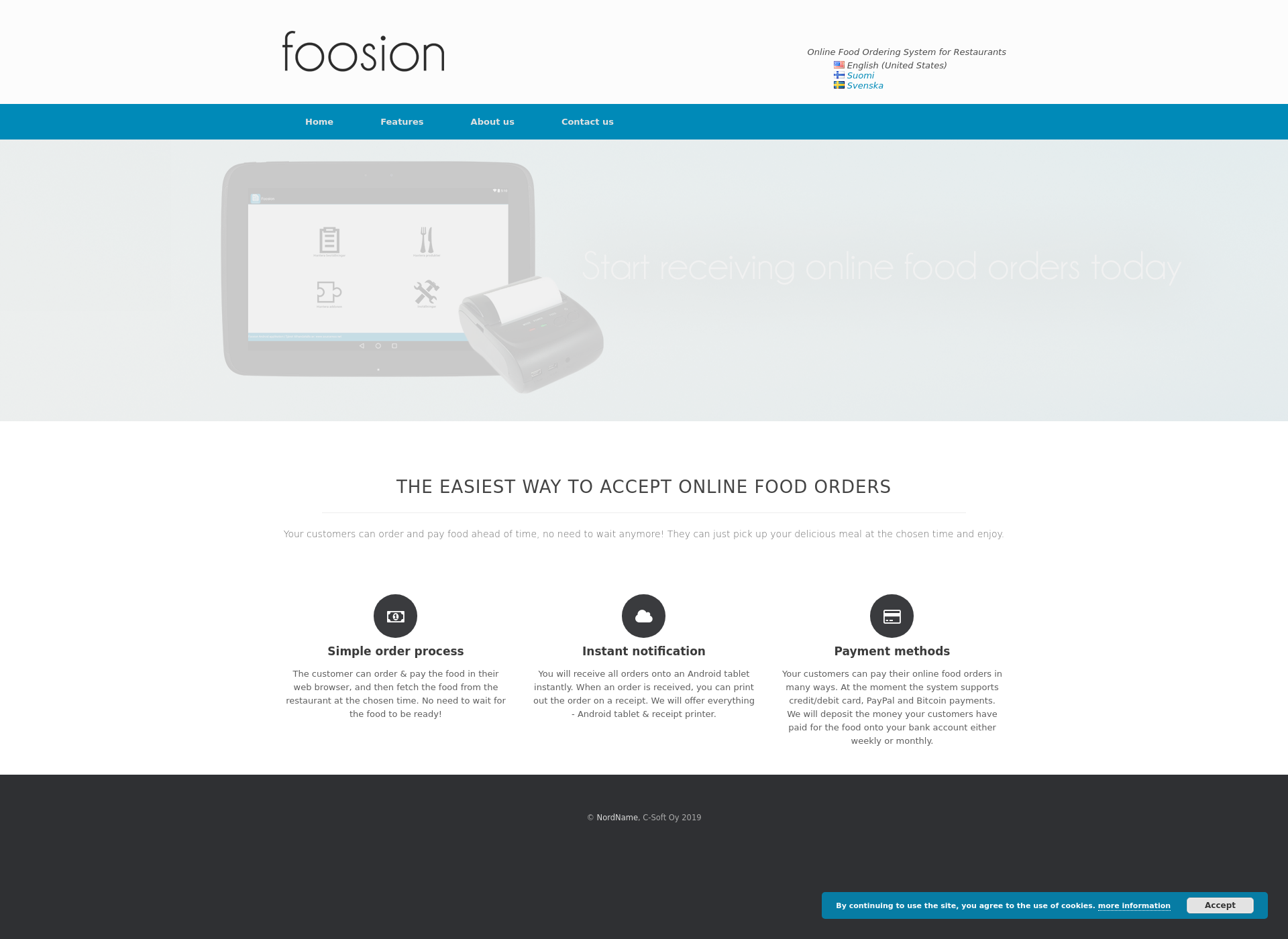Skärmdump för foosion.fi