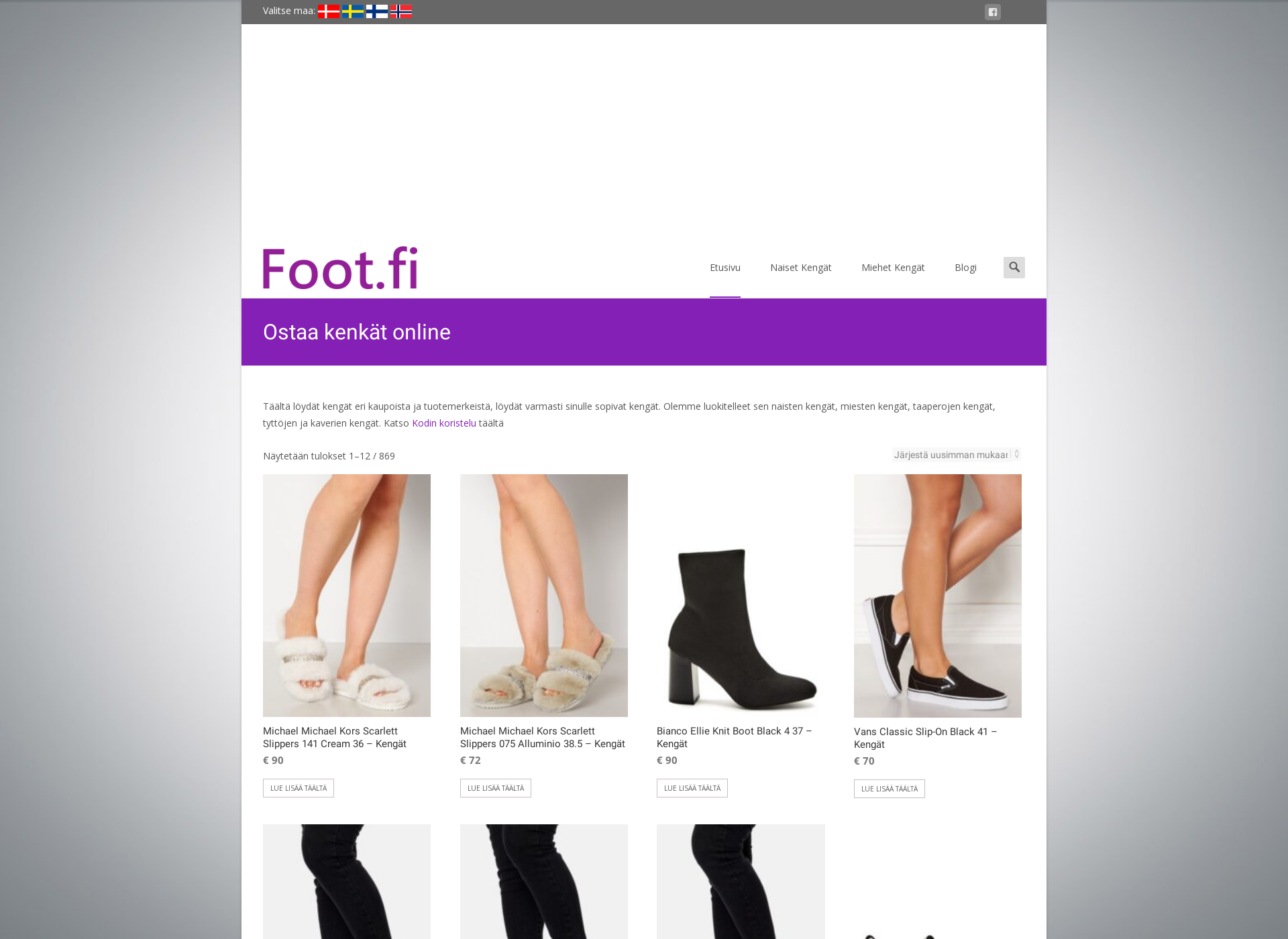 Skärmdump för foot.fi