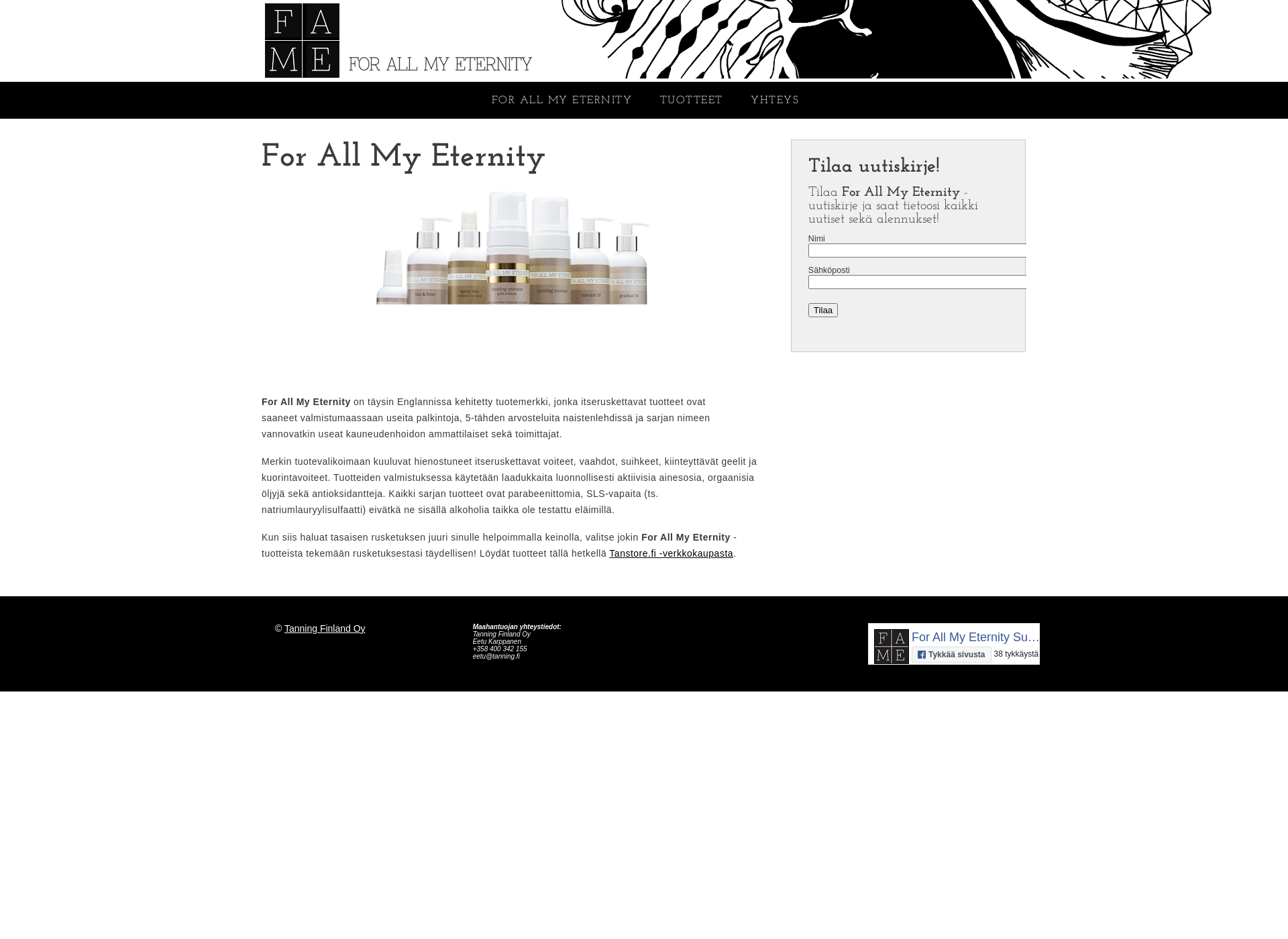 Screenshot for forallmyeternity.fi