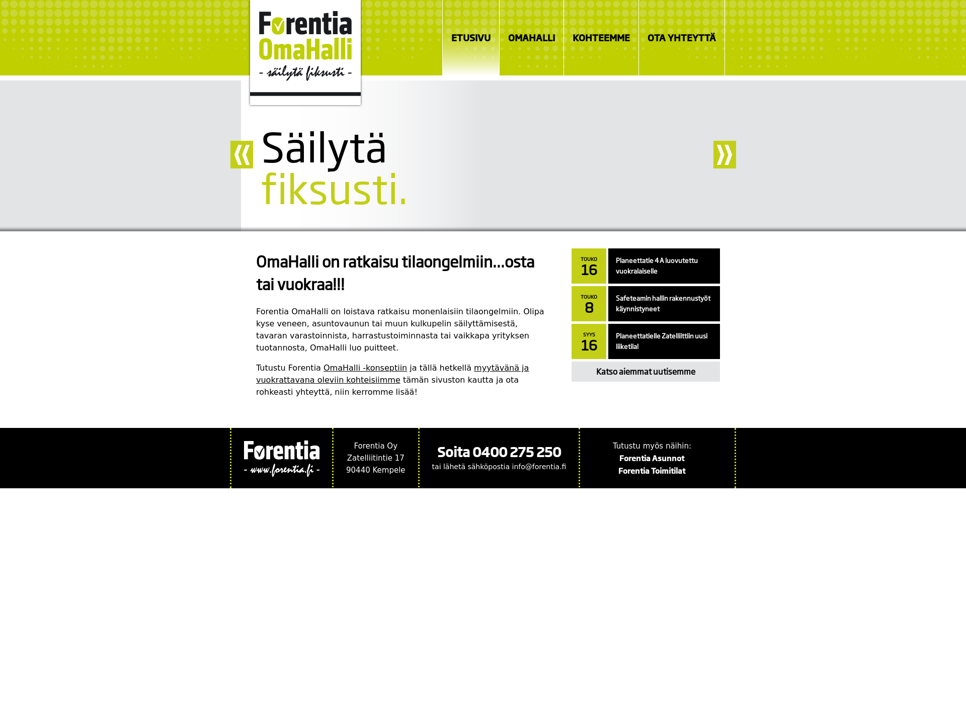 Screenshot for forentia-omahalli.fi
