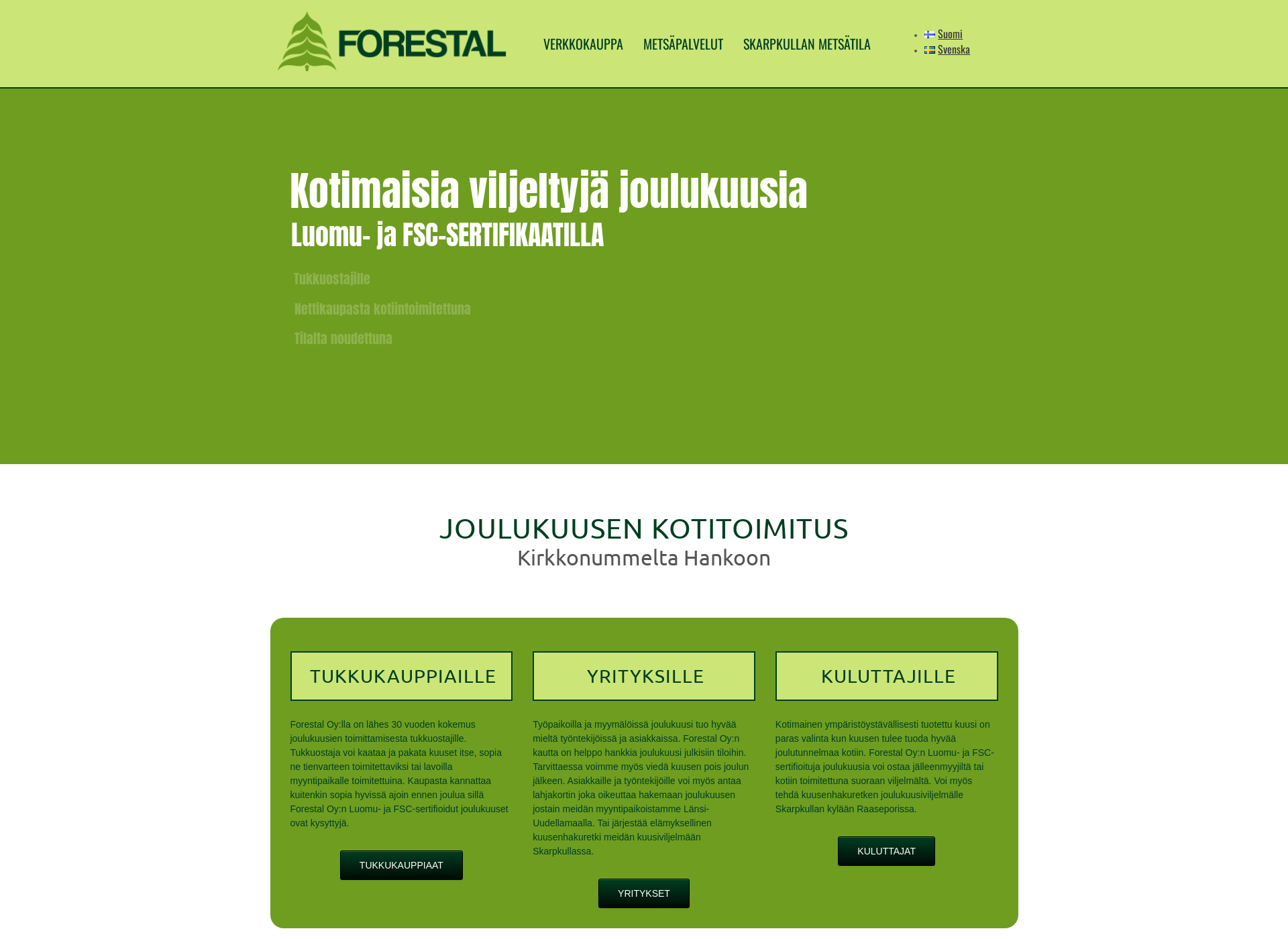 Screenshot for forestal.fi