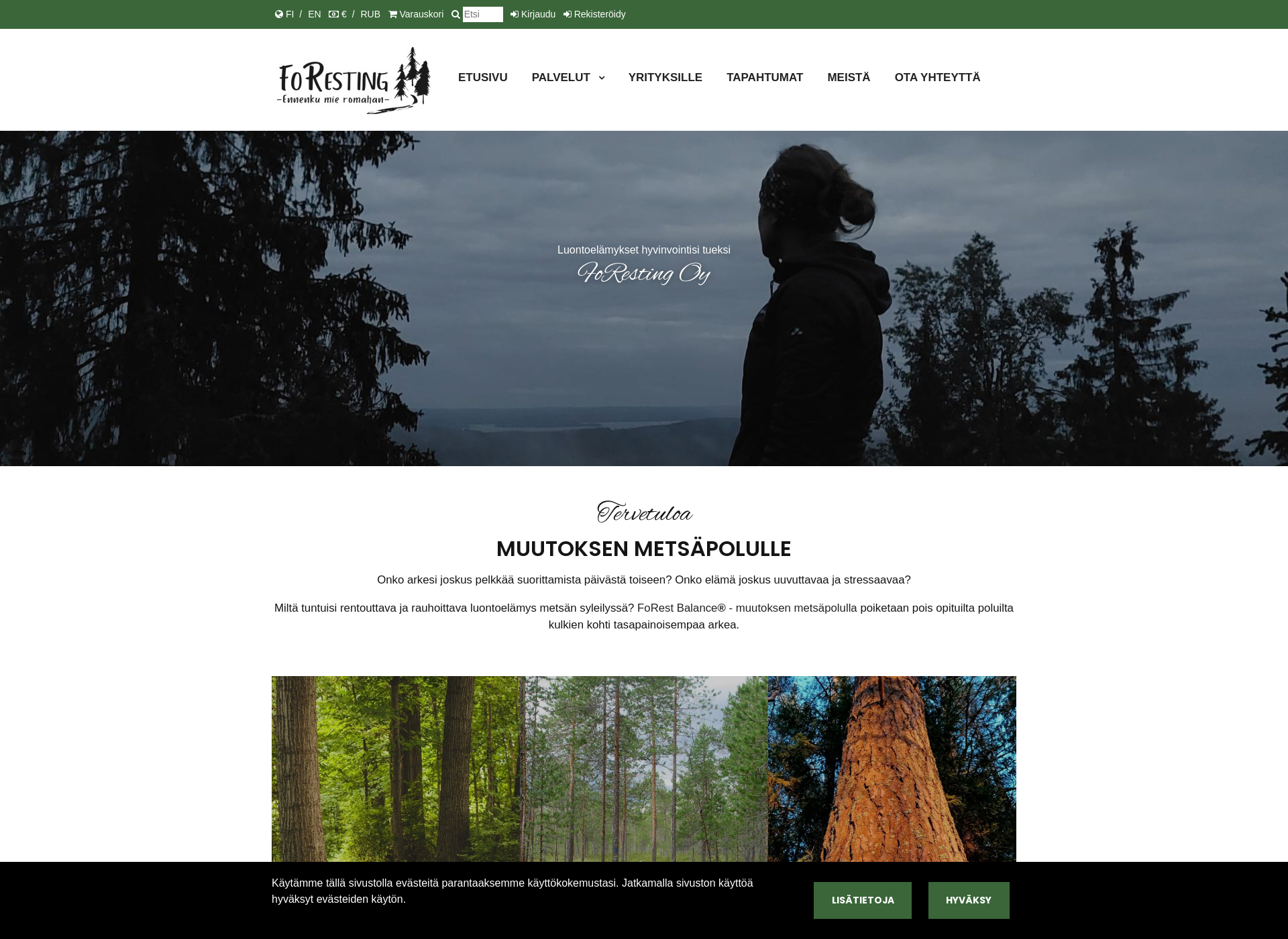 Skärmdump för foresting.fi