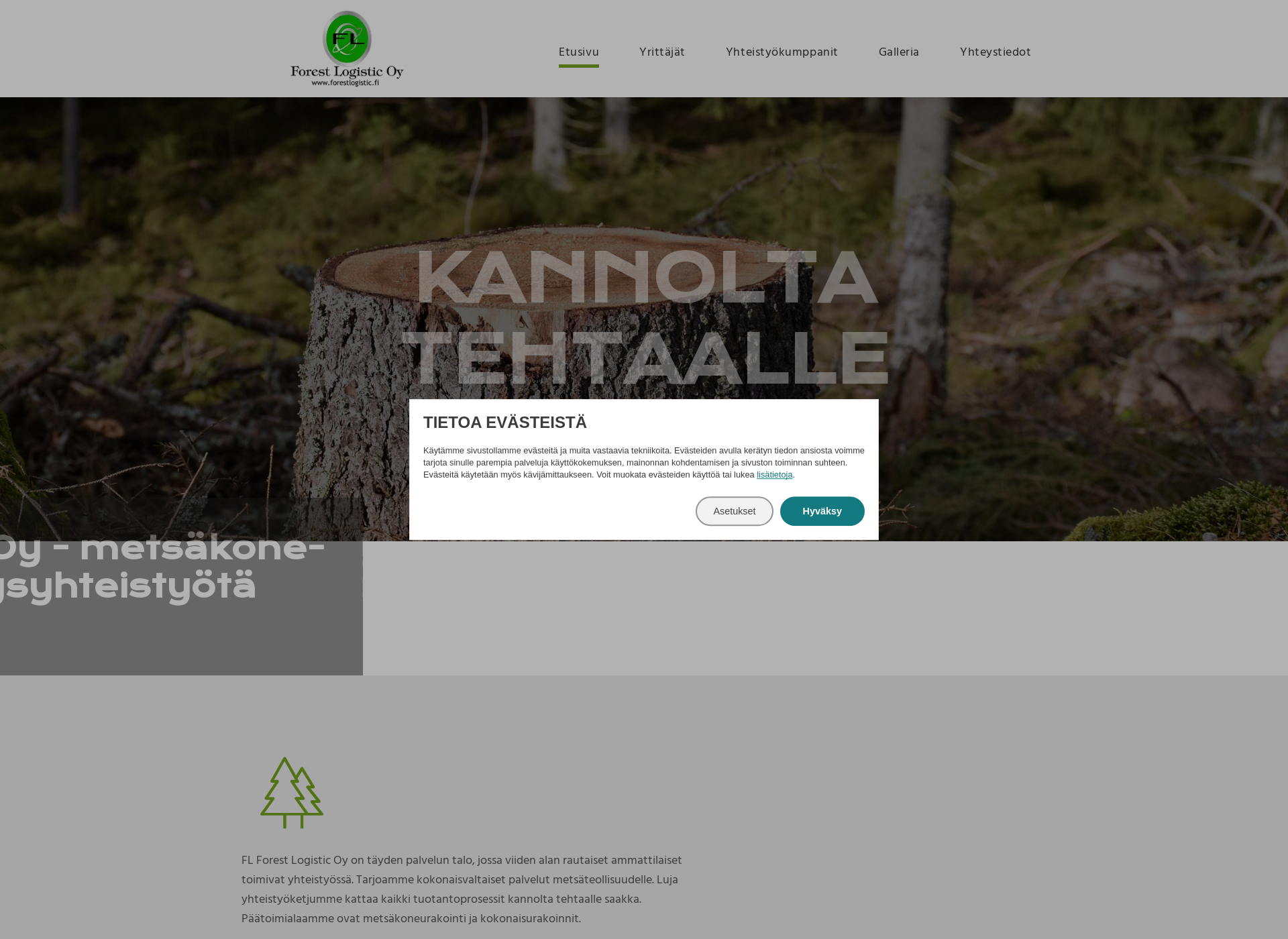 Screenshot for forestlogistic.fi
