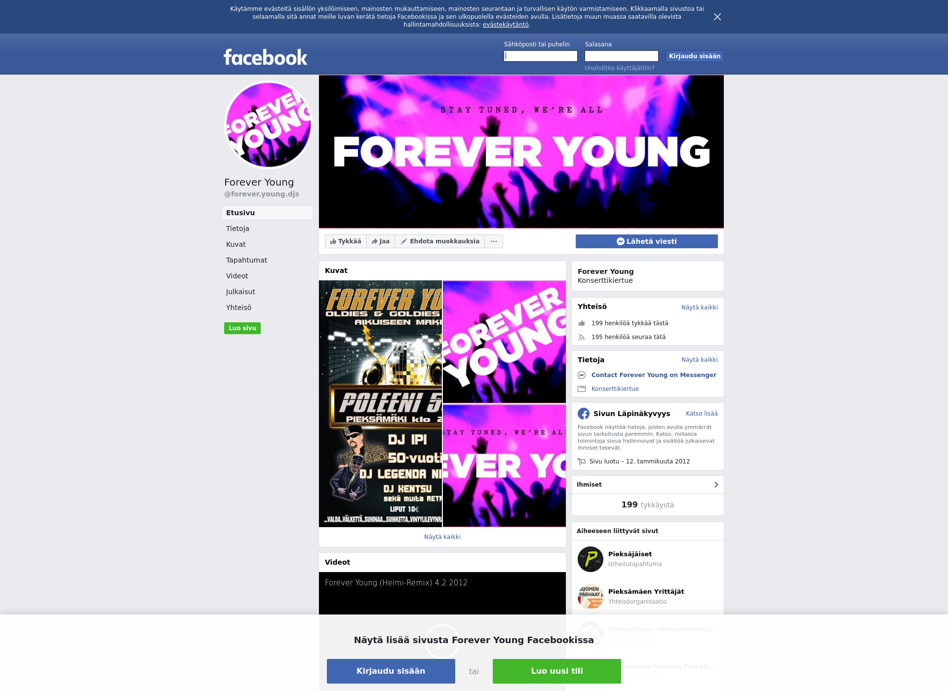 Screenshot for forever-young.fi