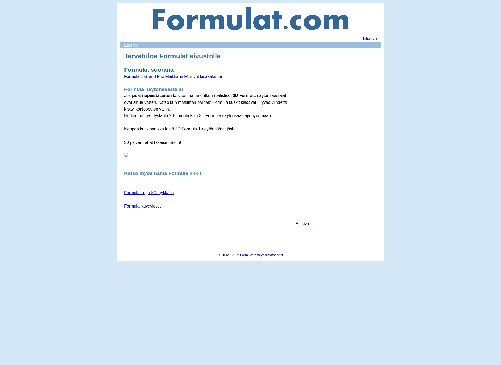 Screenshot for formula.fi