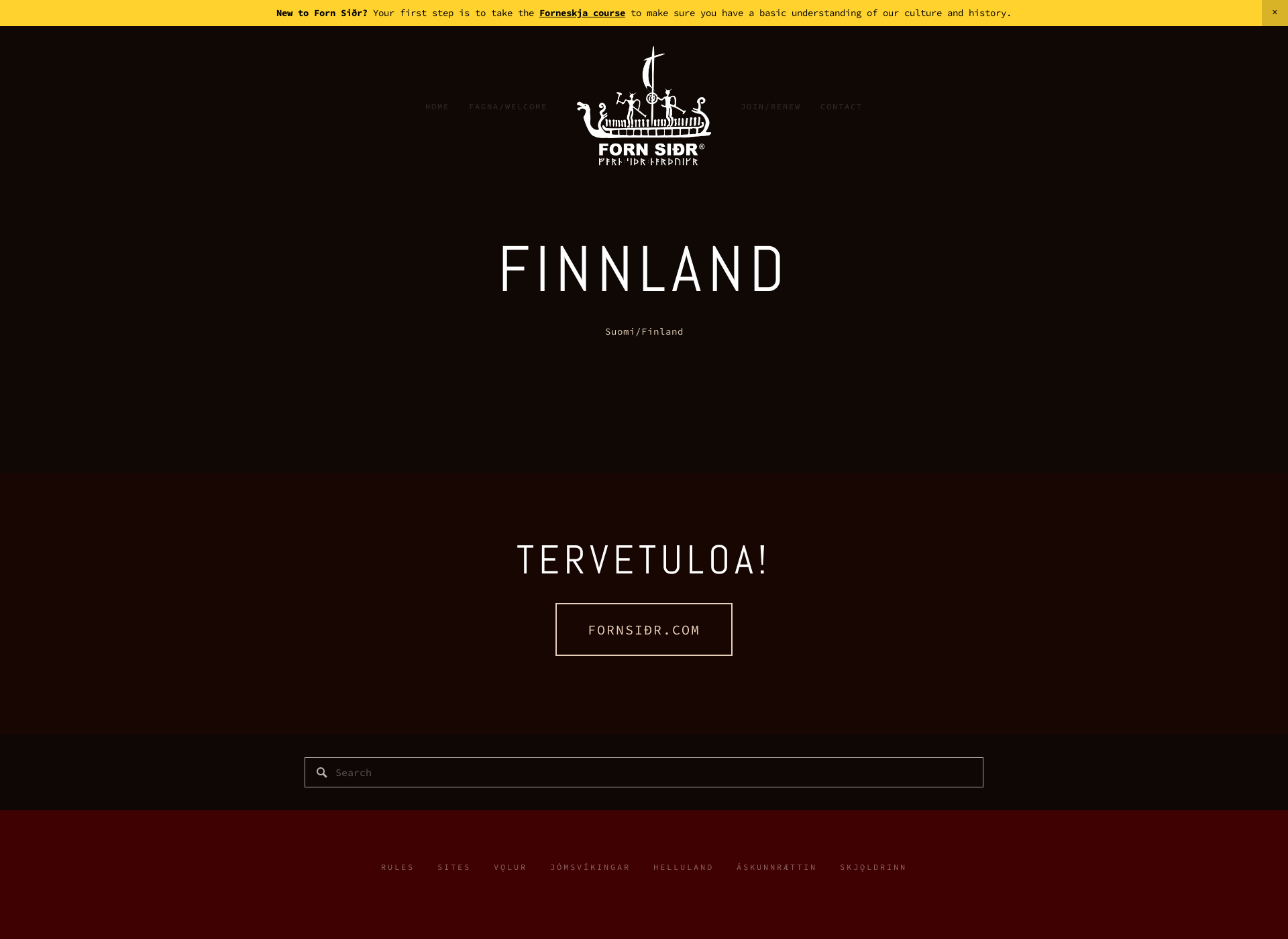 Skärmdump för fornsidr.fi