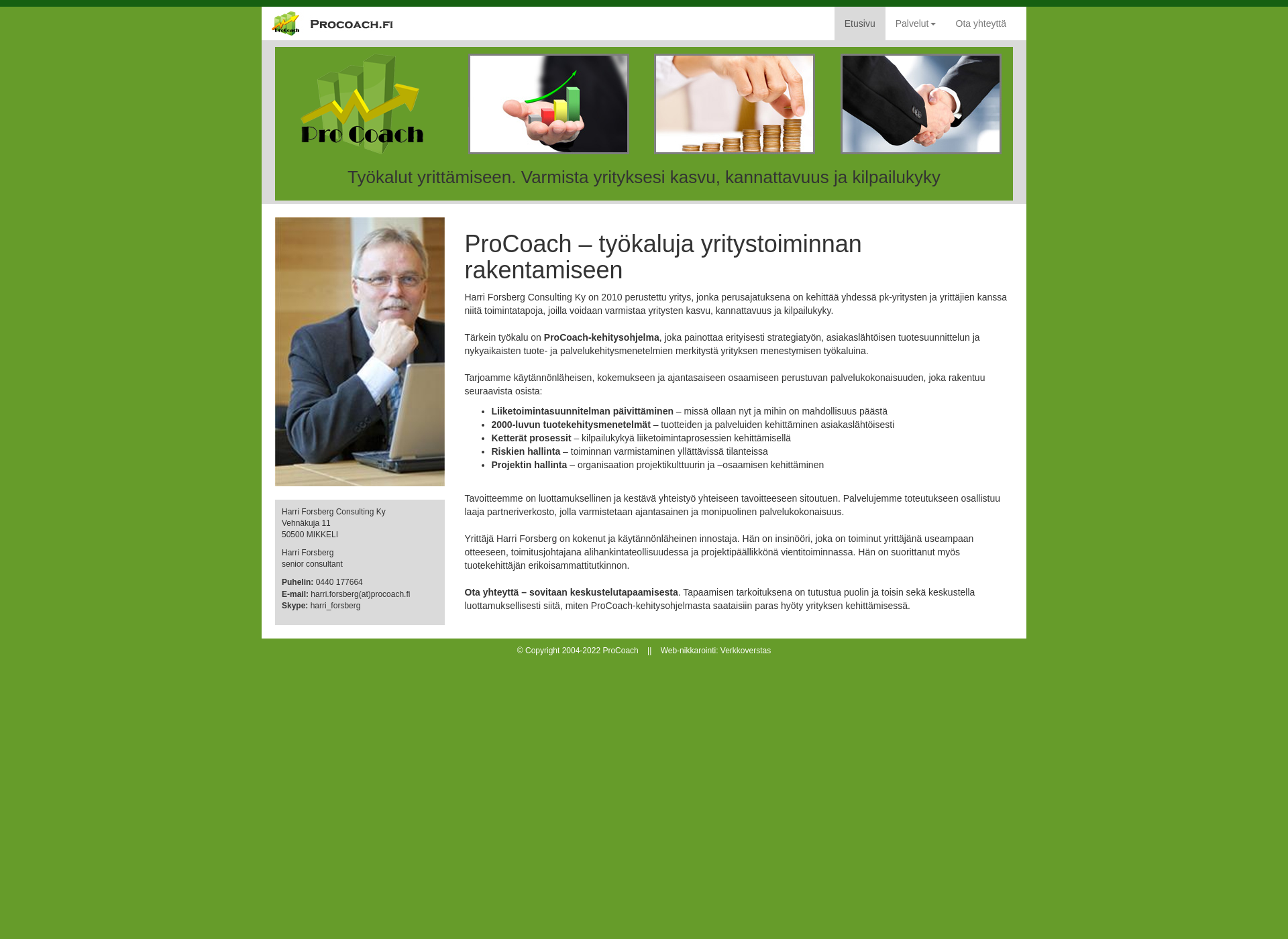 Screenshot for forsbergconsulting.fi