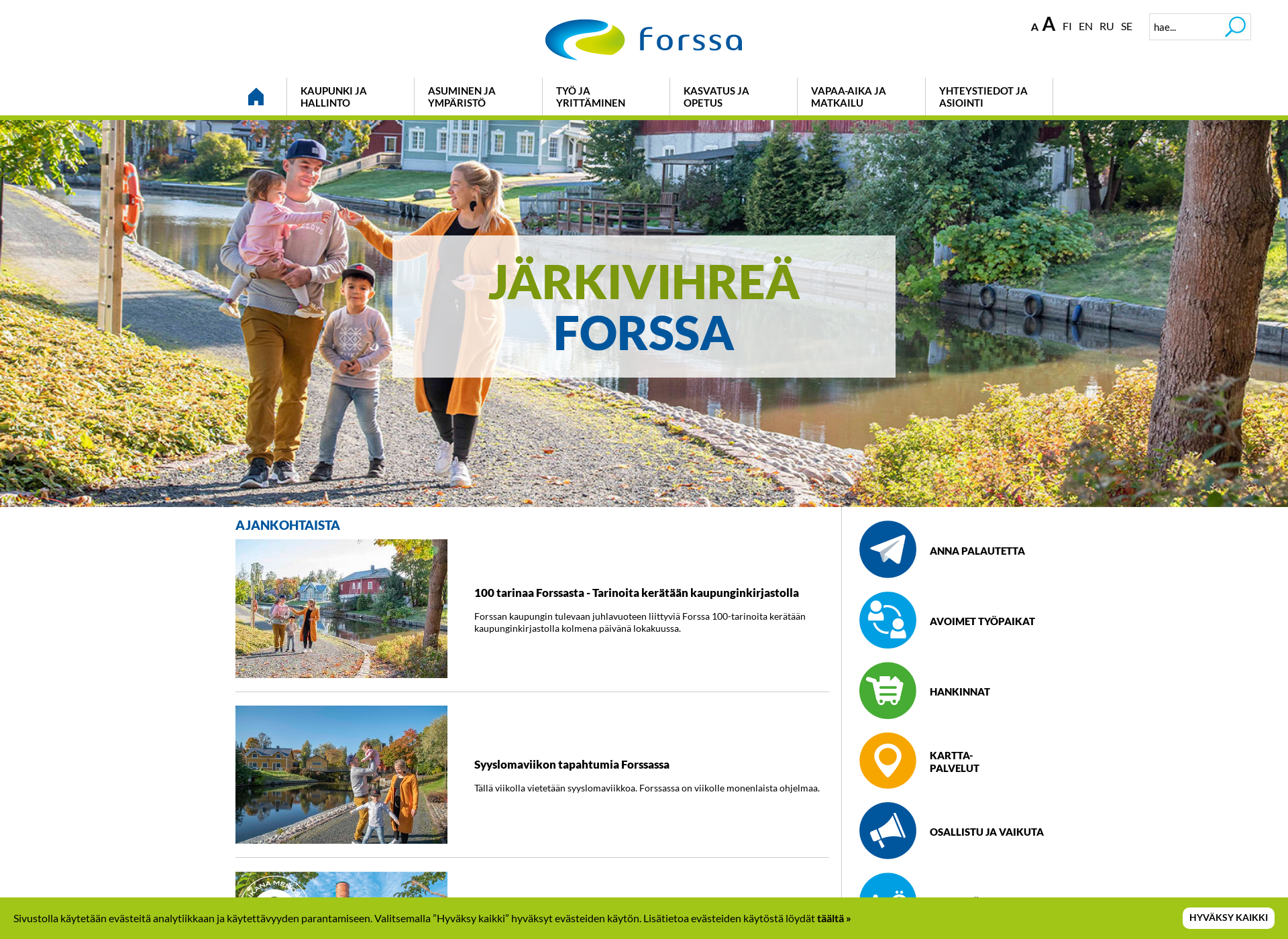 Screenshot for forssa.fi