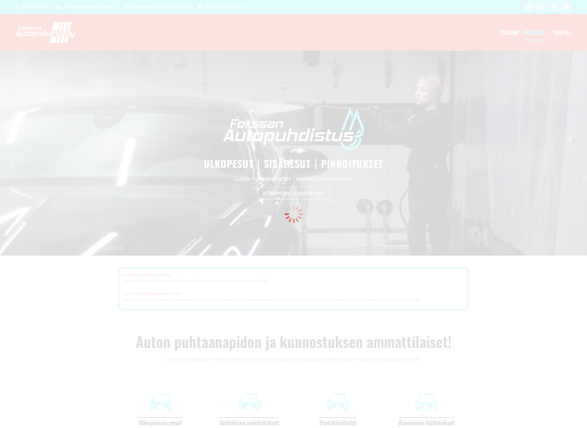 Screenshot for forssanautopuhdistus.fi