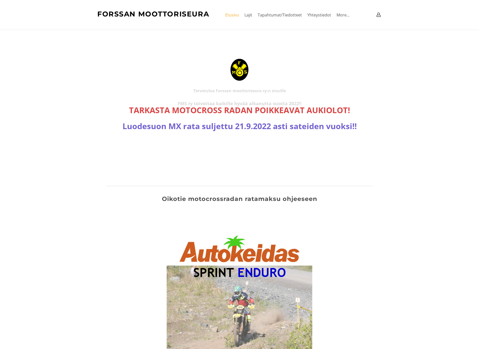 Screenshot for forssanmoottoriseura.fi
