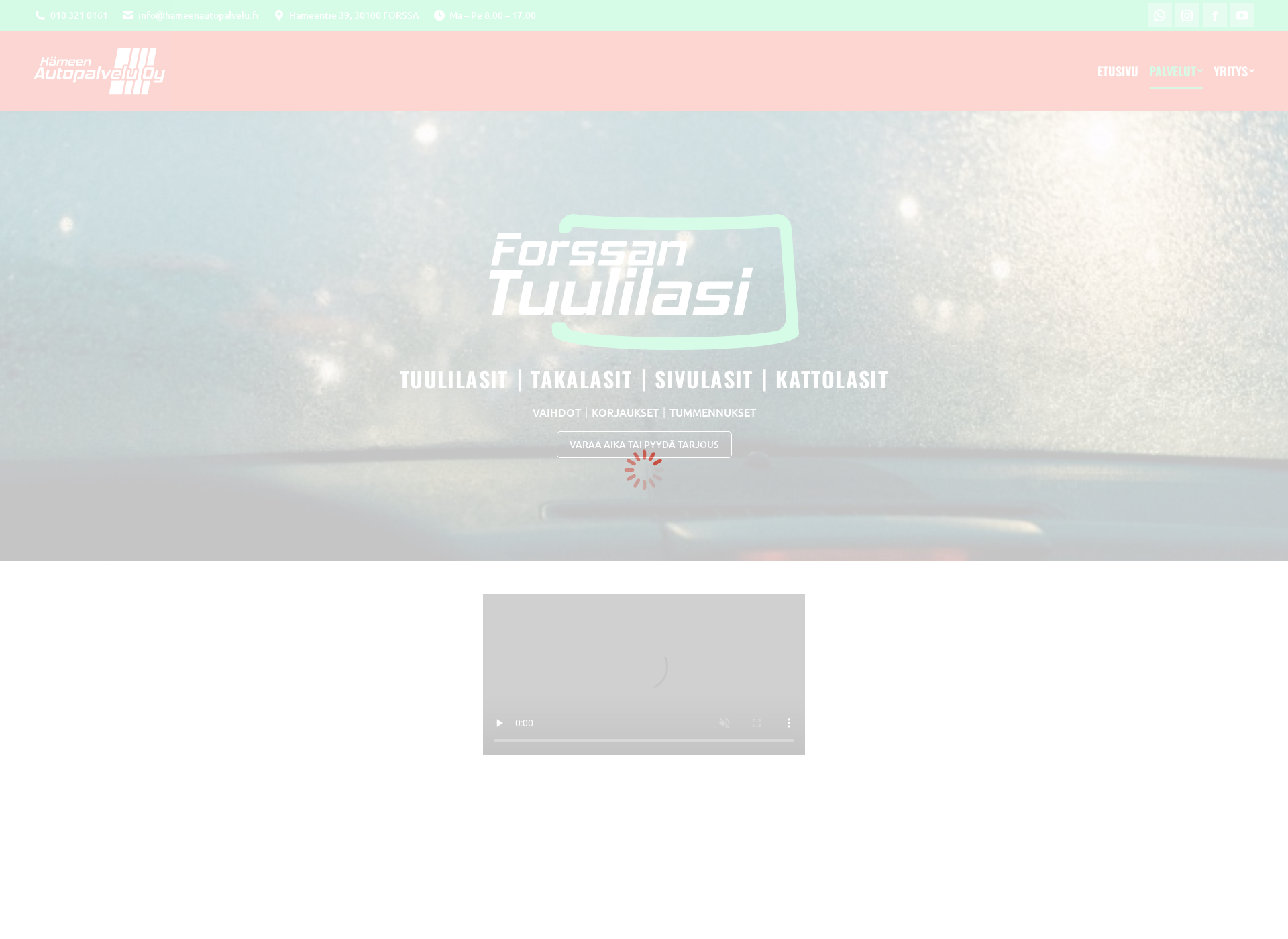 Screenshot for forssantuulilasi.fi