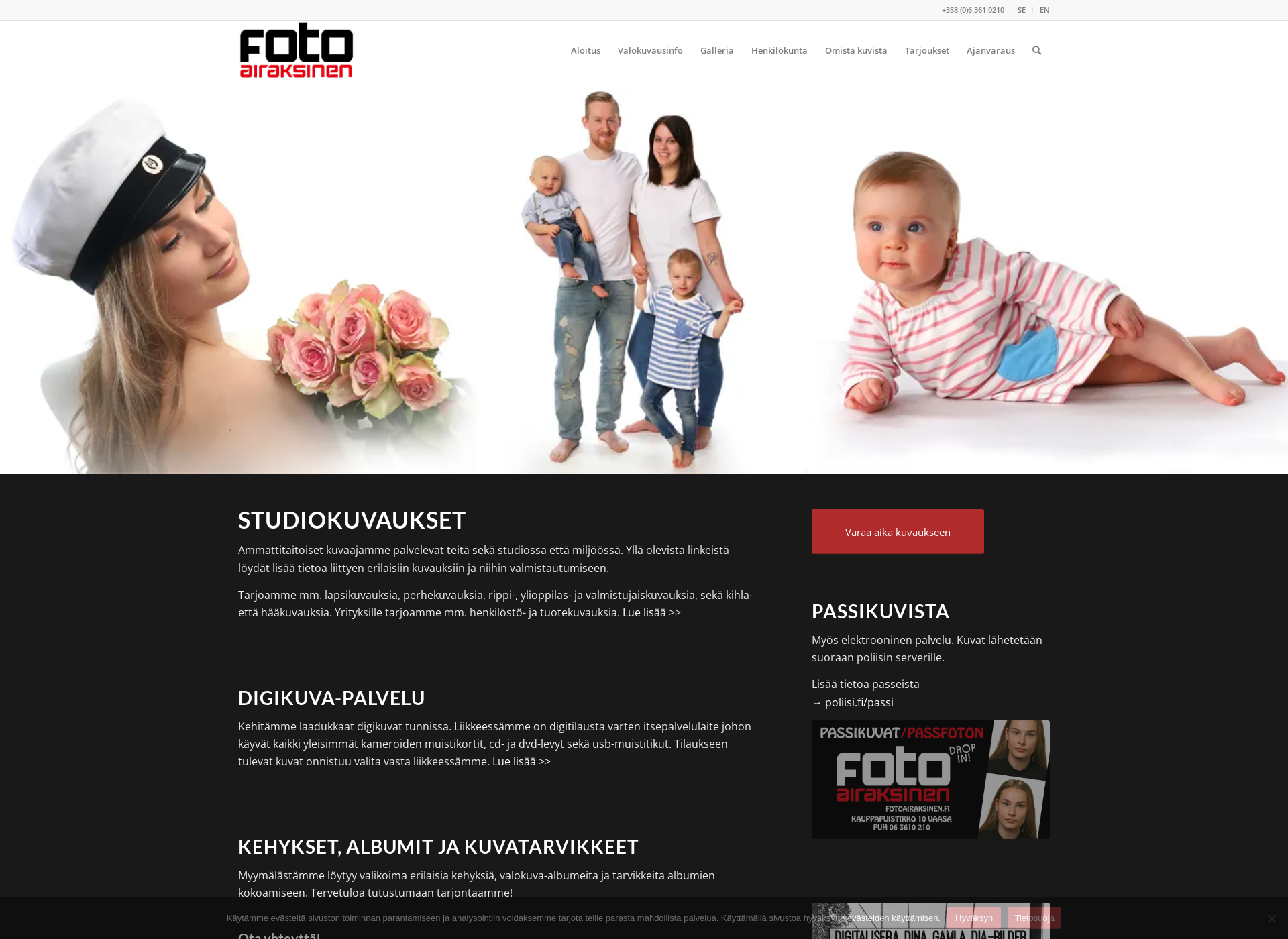 Skärmdump för fotoairaksinen.fi