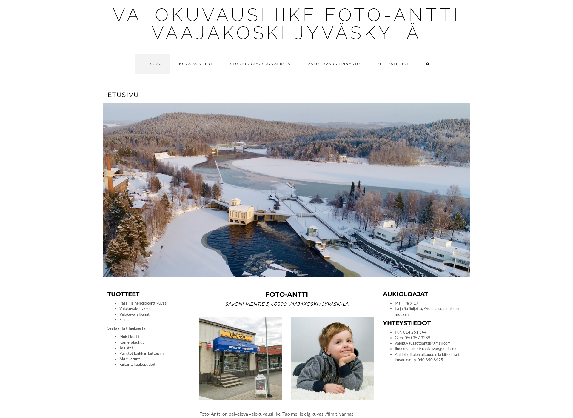 Skärmdump för fotoantti.fi