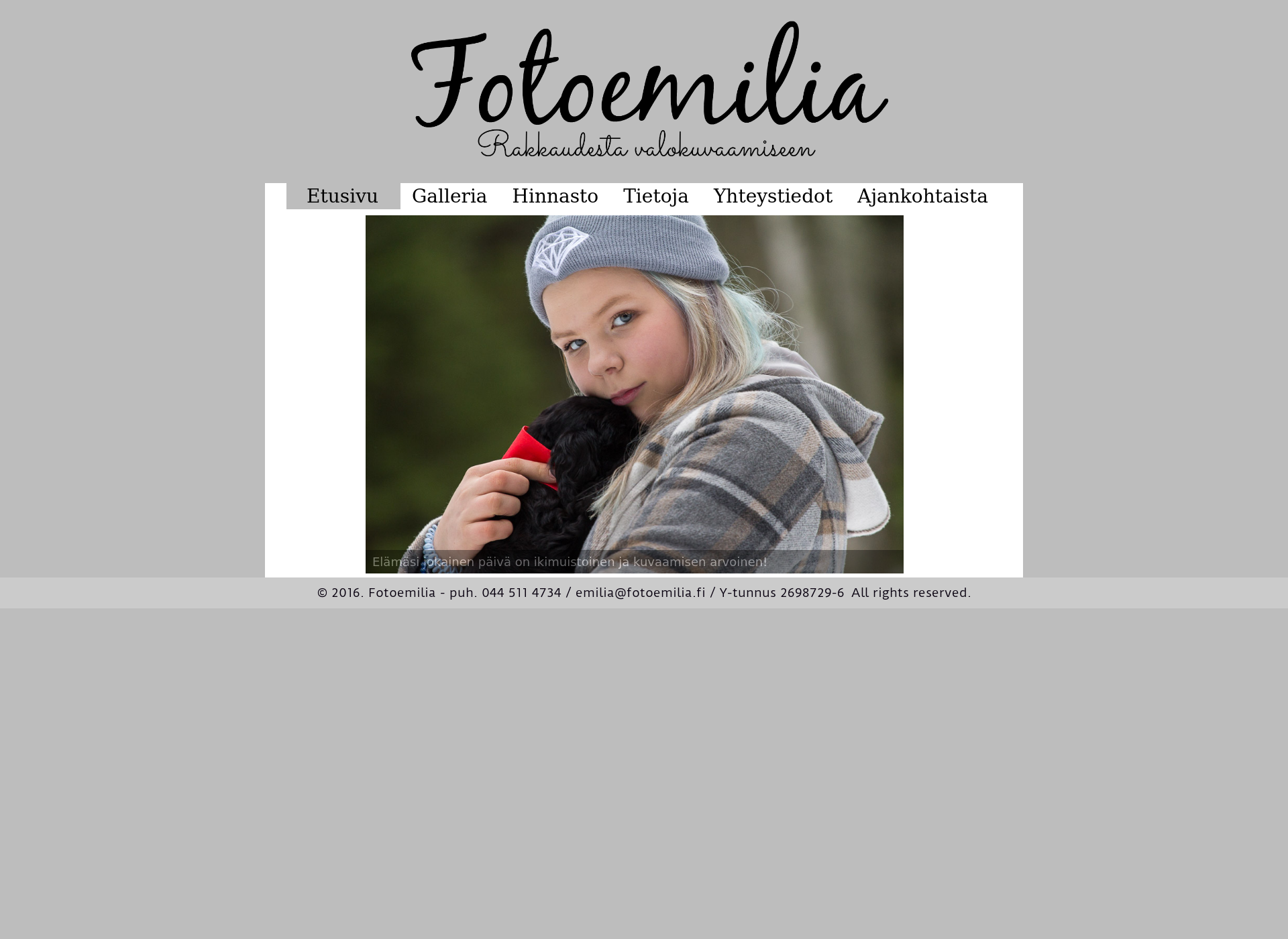 Skärmdump för fotoemilia.fi