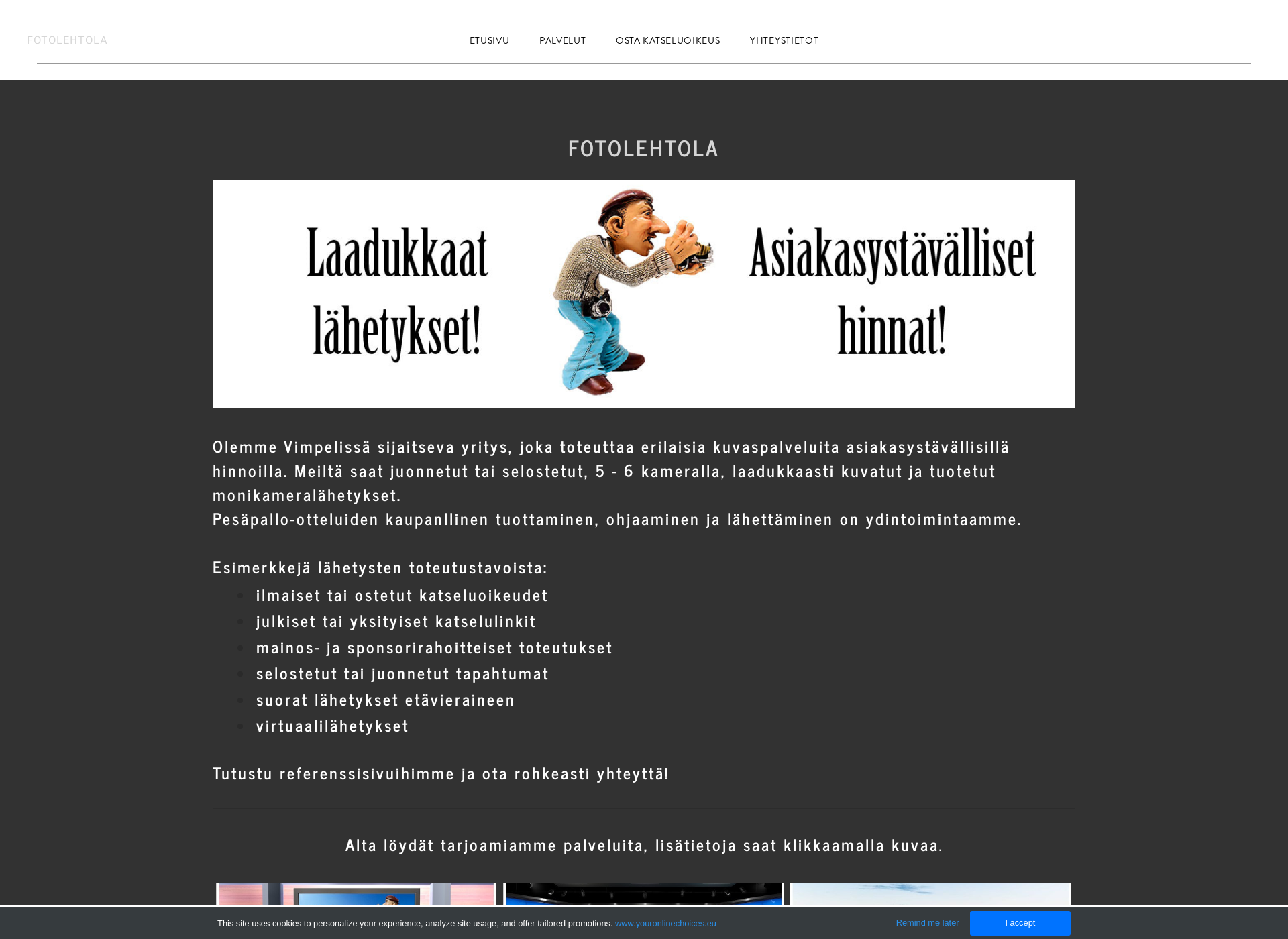 Skärmdump för fotolehtola.fi