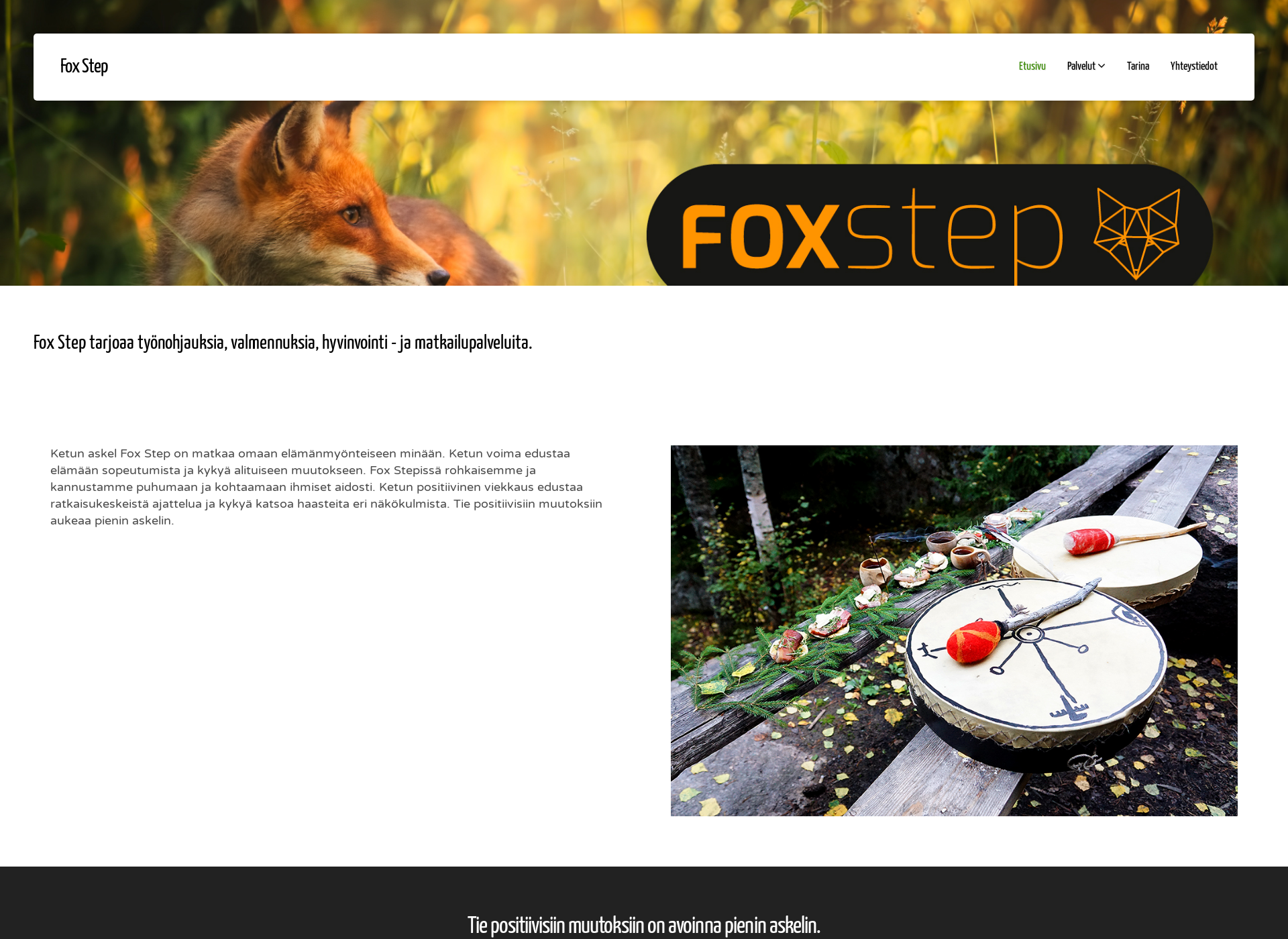 Skärmdump för foxstep.fi