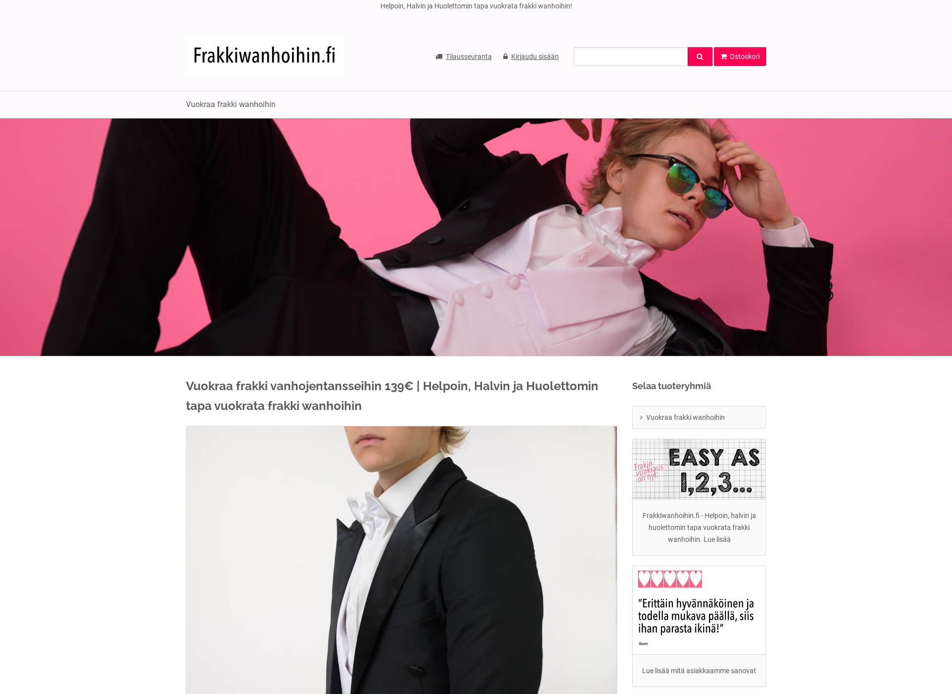 Screenshot for frakkivanhoihin.fi