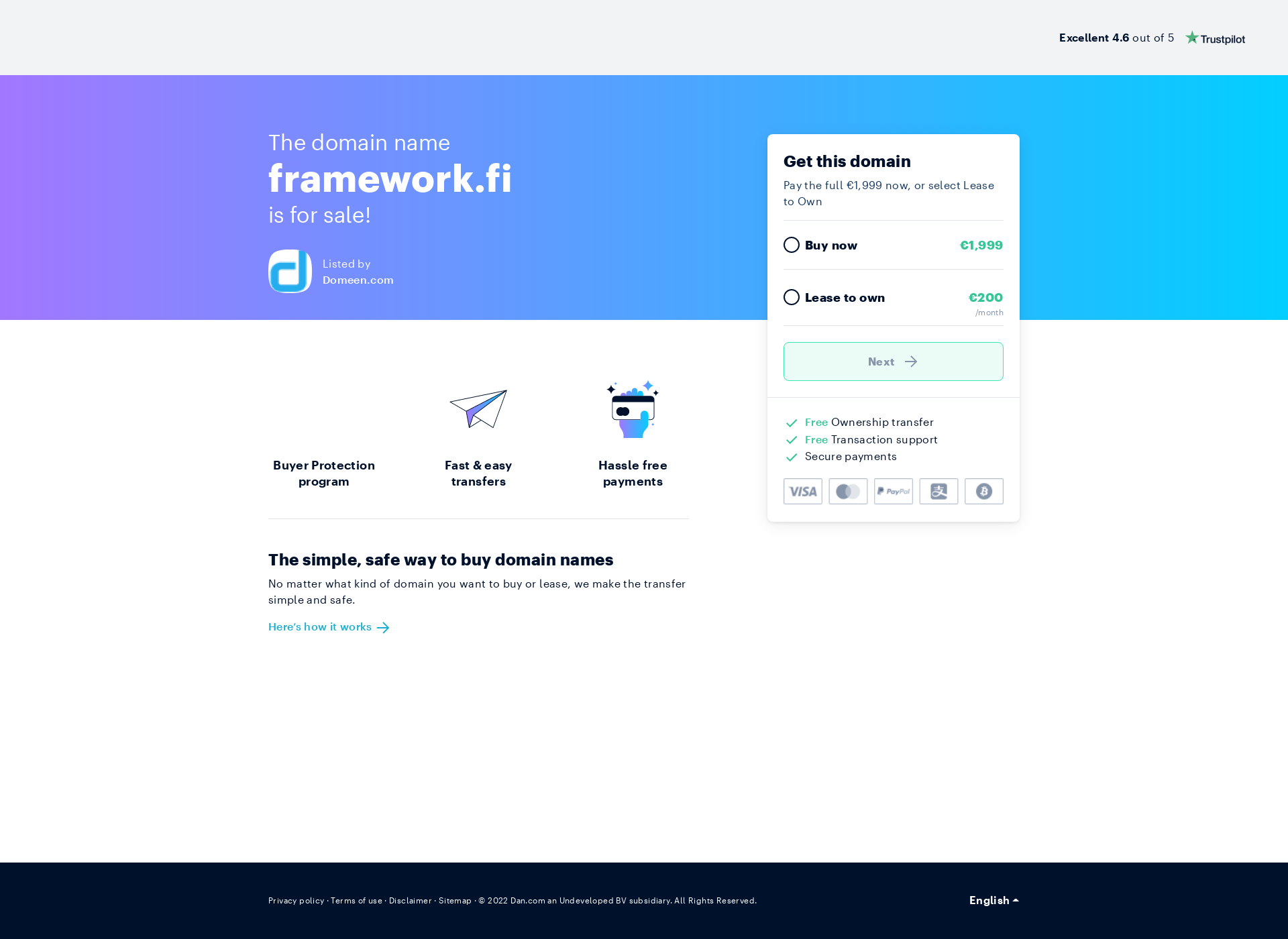 Screenshot for framework.fi