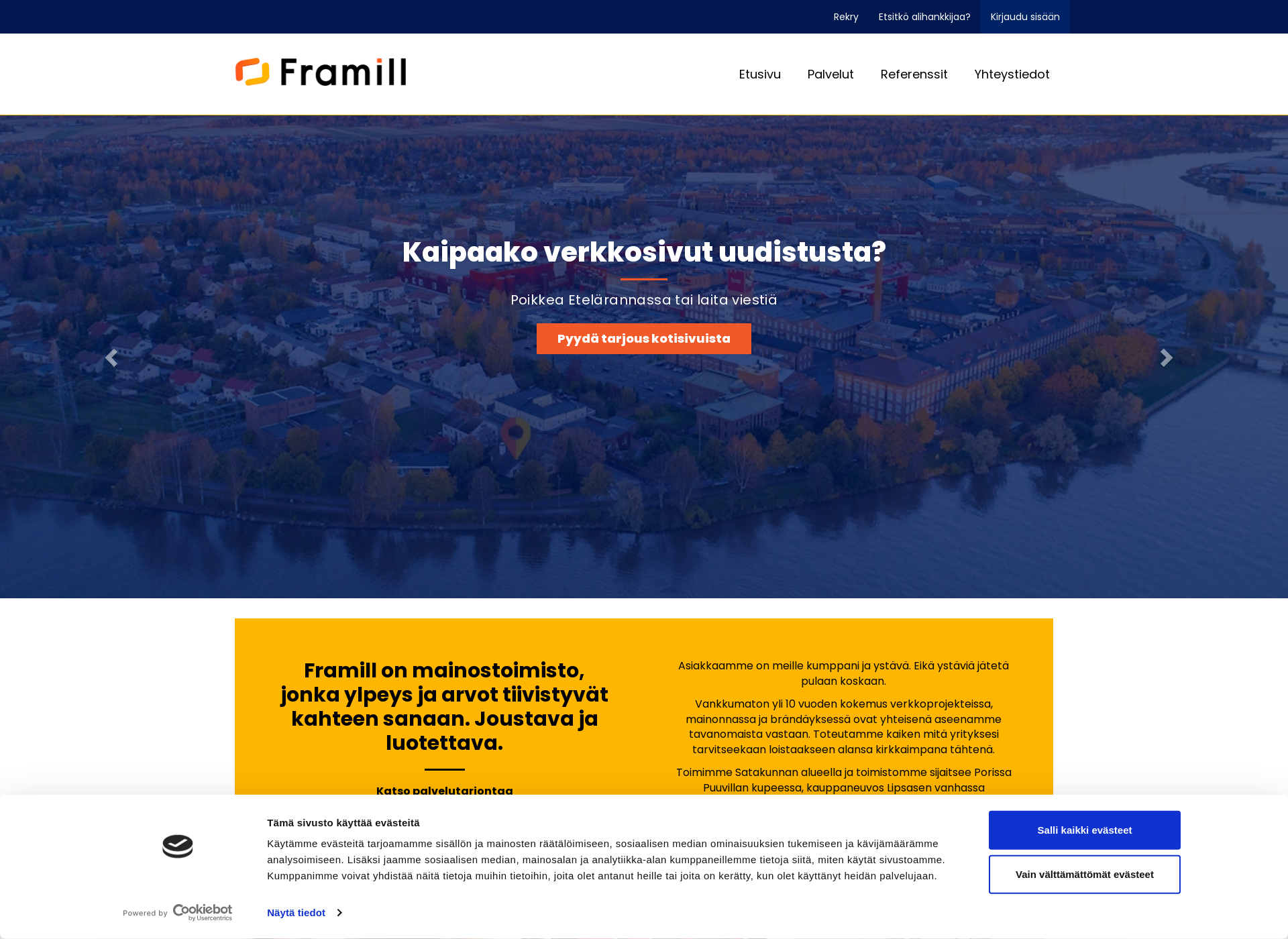 Skärmdump för framill.fi
