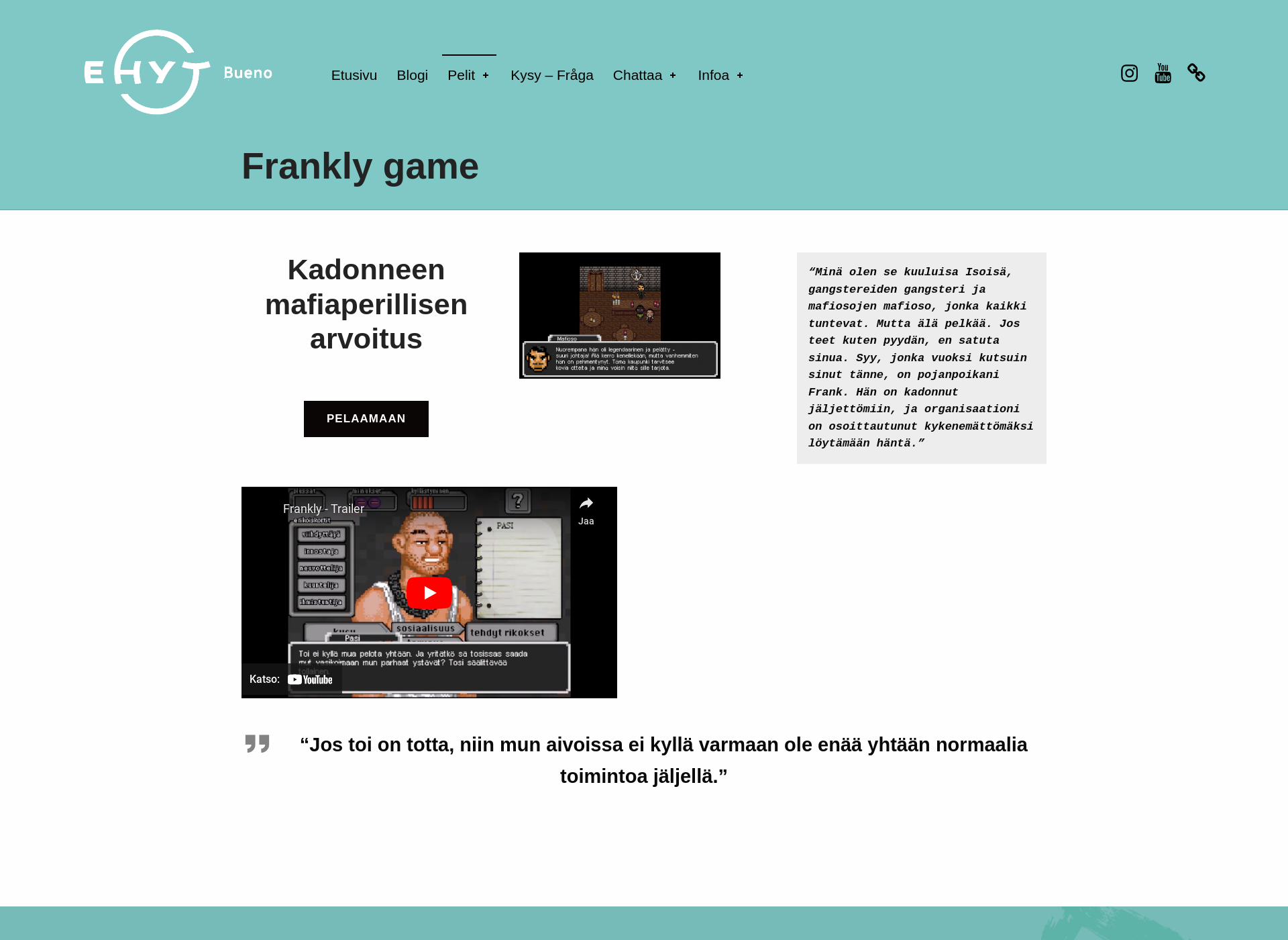 Screenshot for franklygame.fi