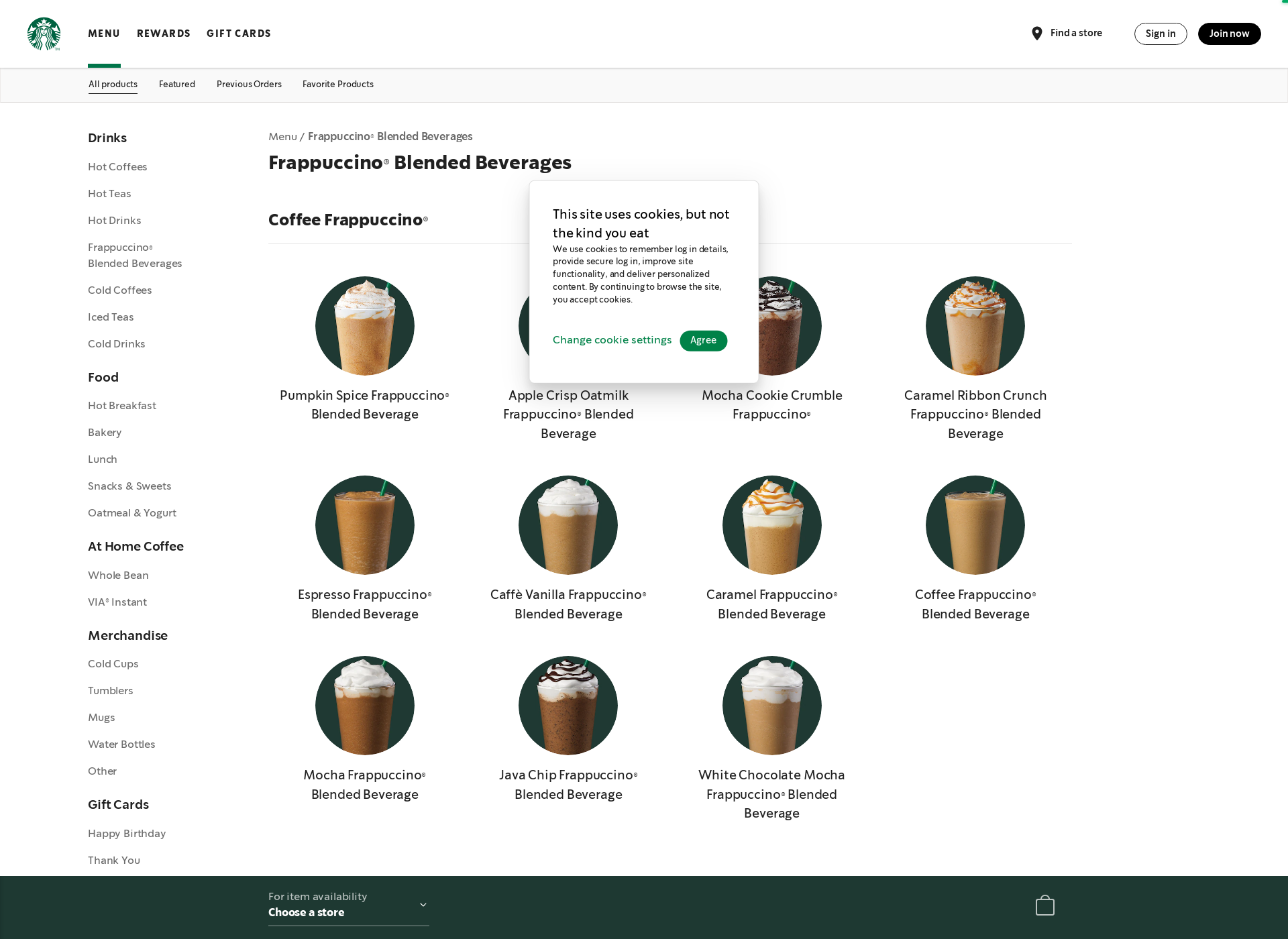 Screenshot for frappuccino.fi