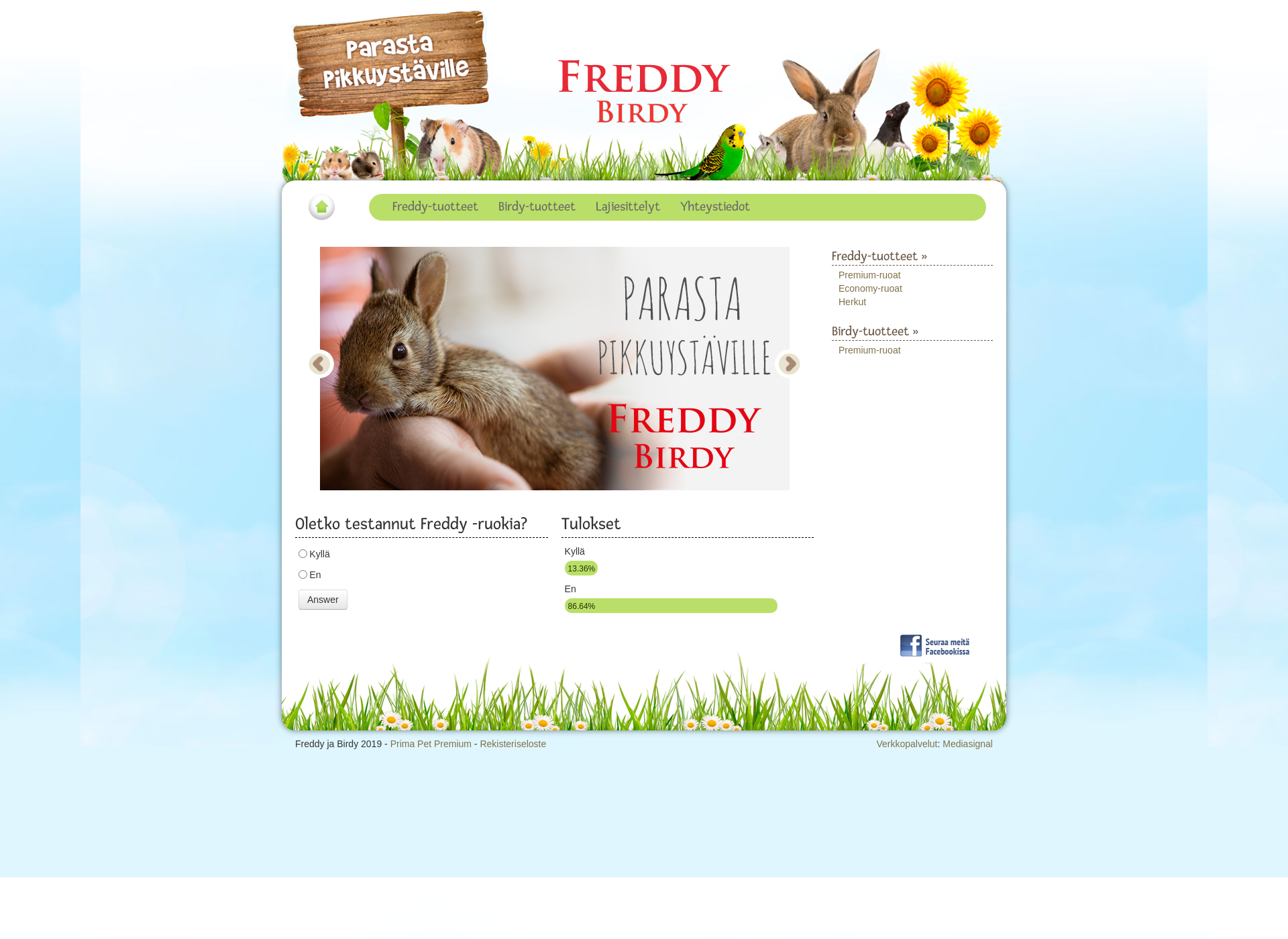 Screenshot for freddyjabirdy.fi