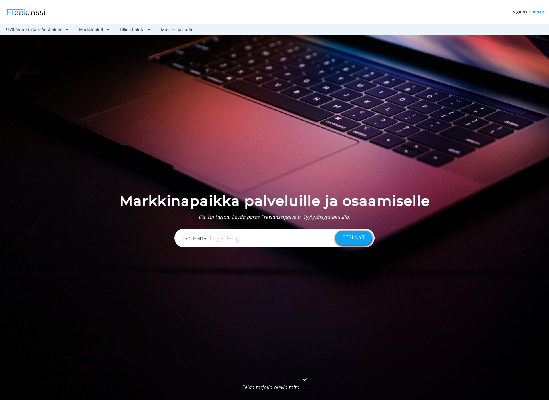 Screenshot for freelanssi.fi