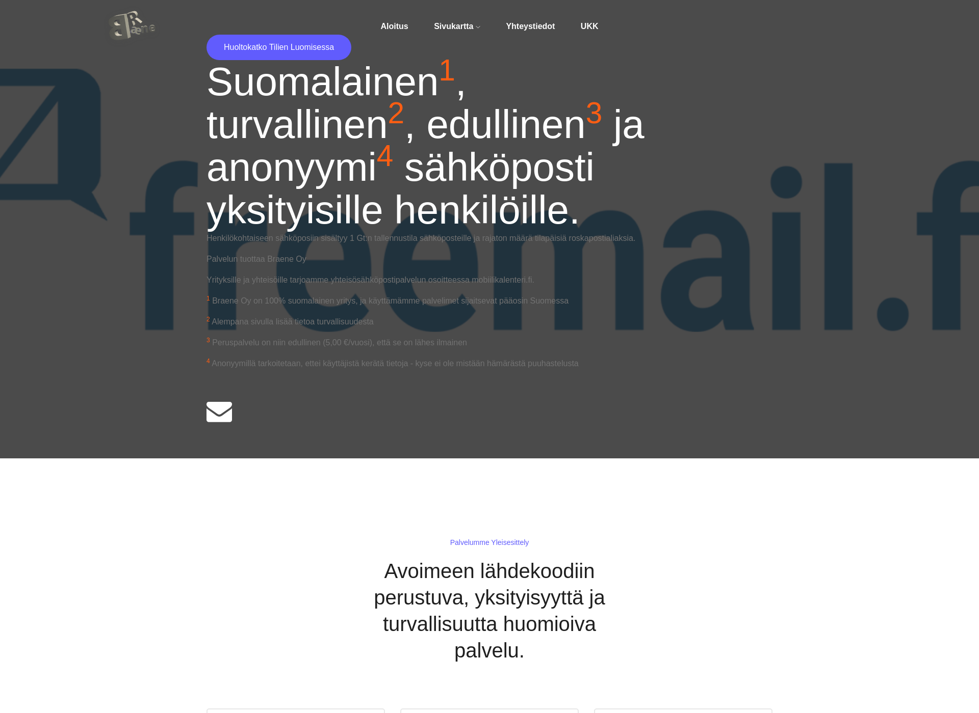 Screenshot for freemail.fi