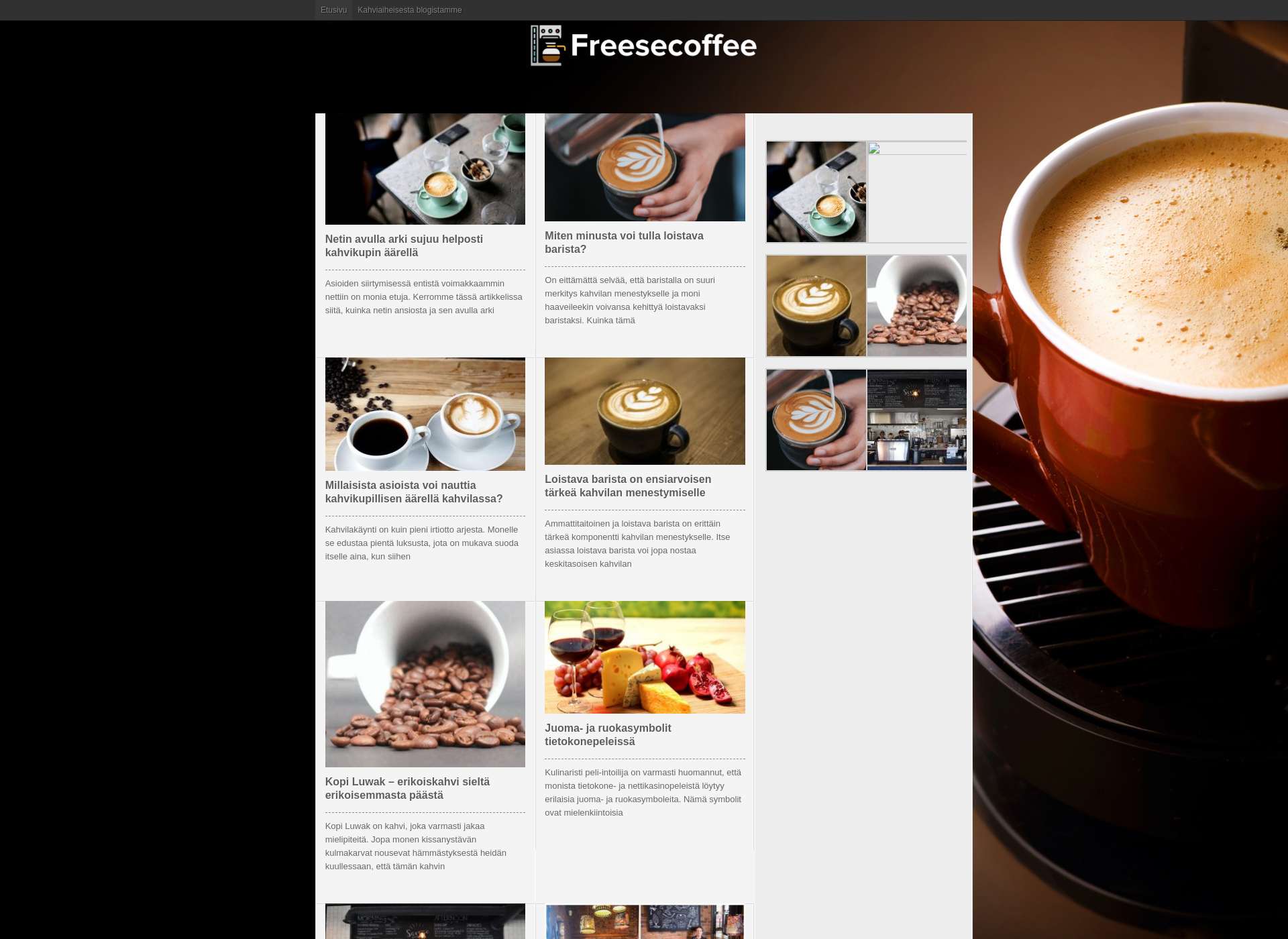 Näyttökuva freesecoffee.fi