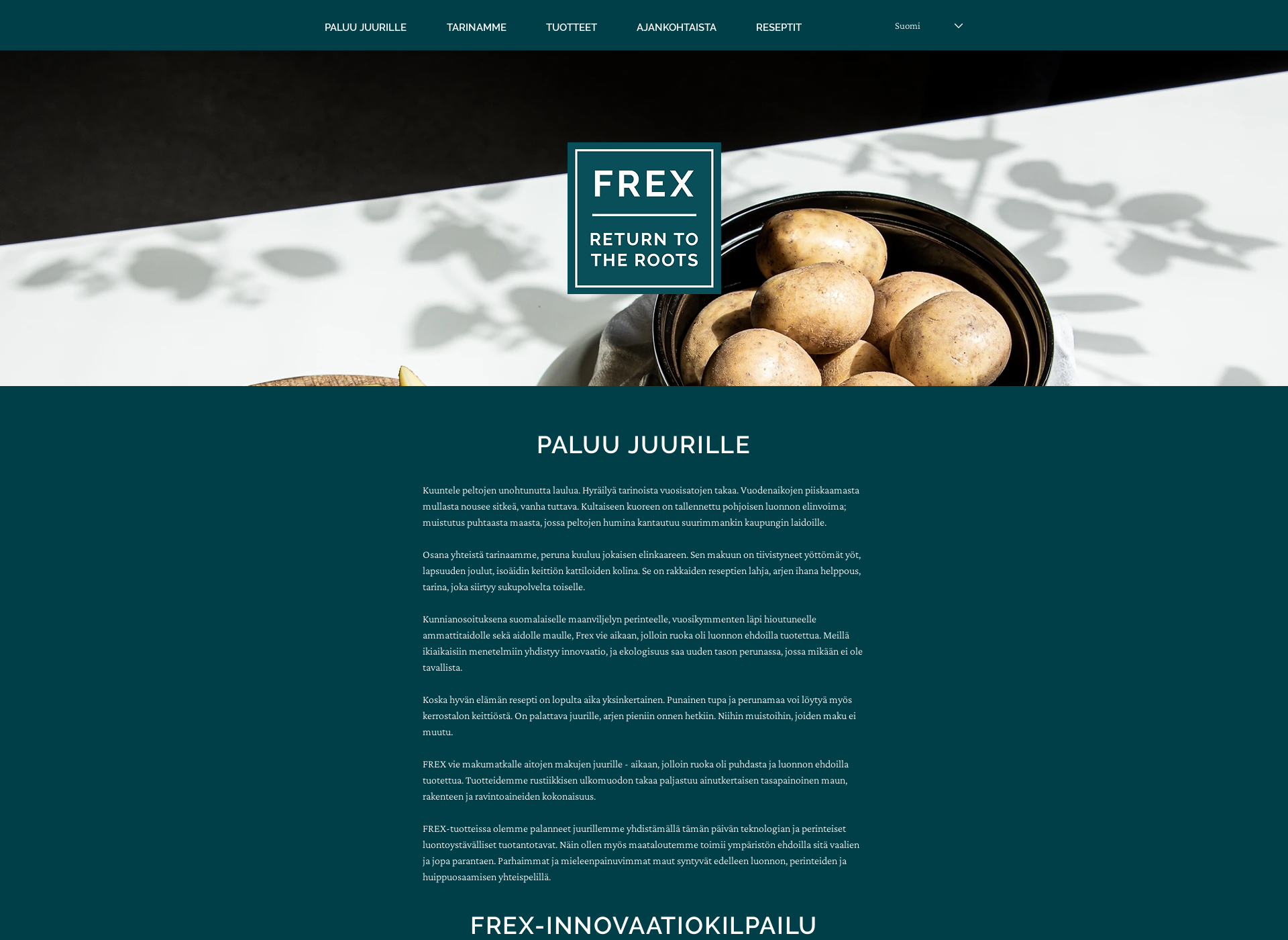Skärmdump för frex.fi