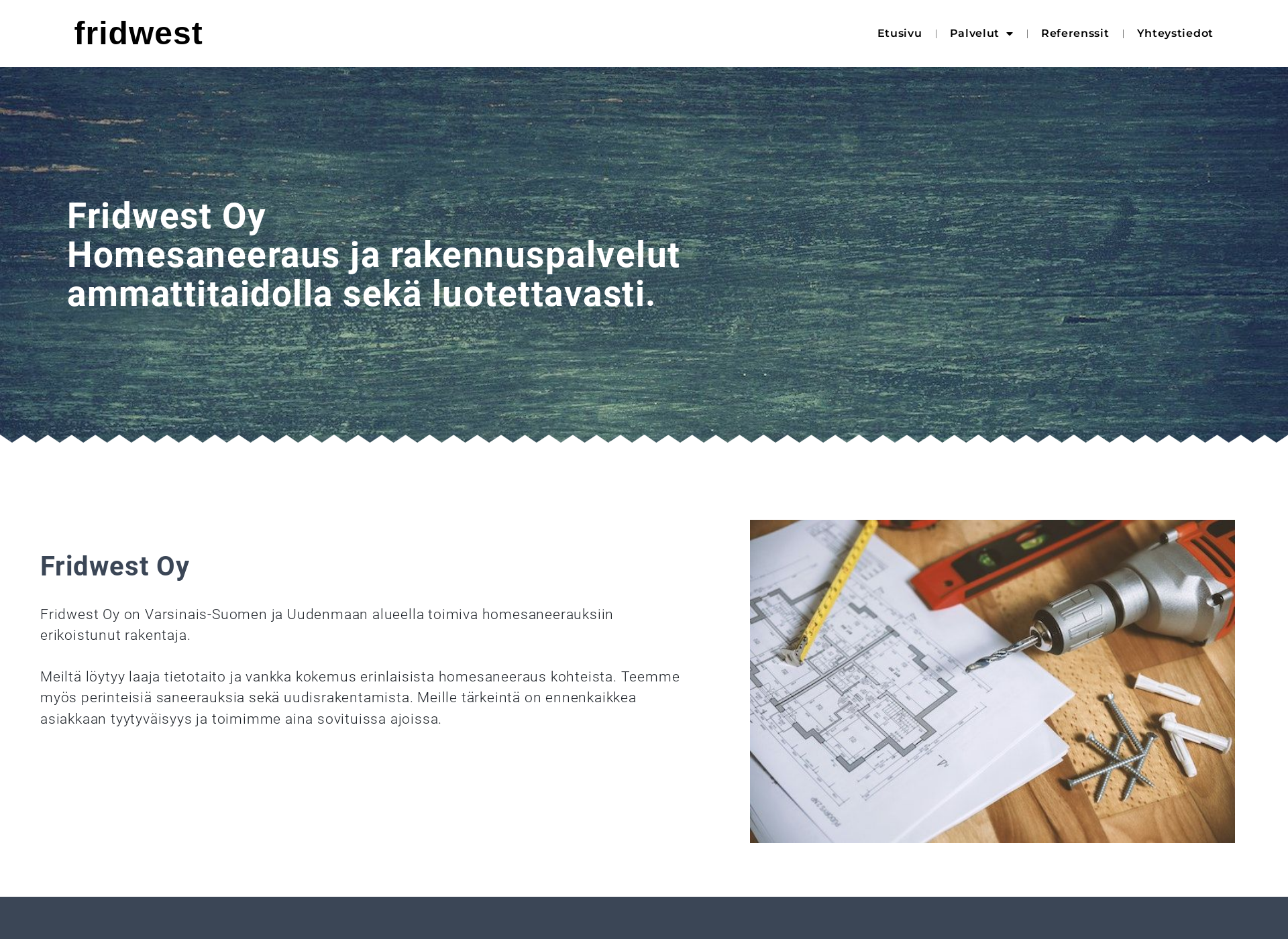 Screenshot for fridwest.fi