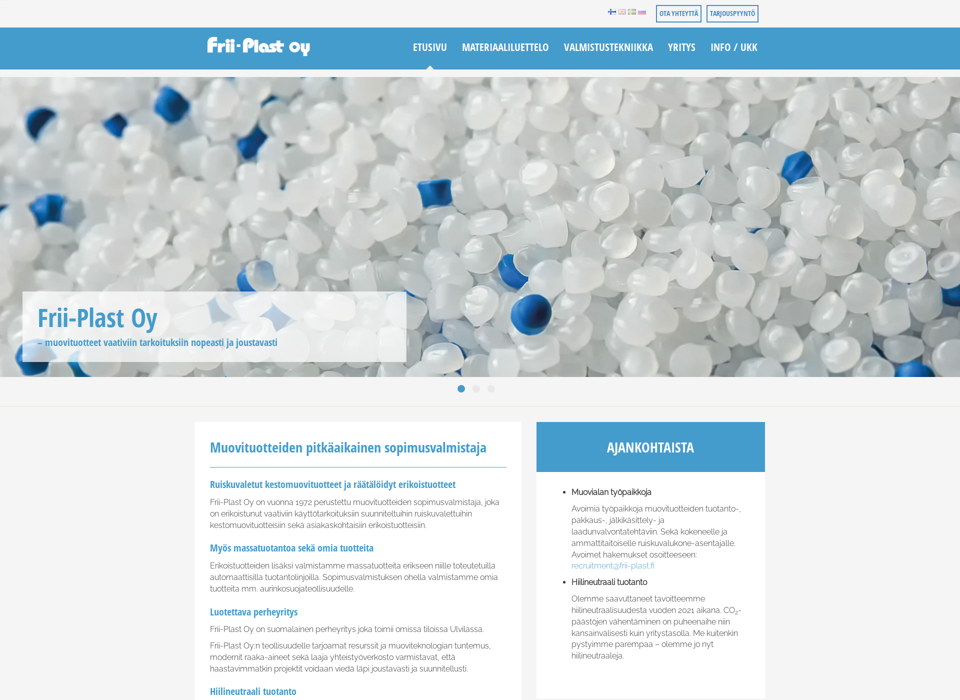 Screenshot for frii-plast.fi