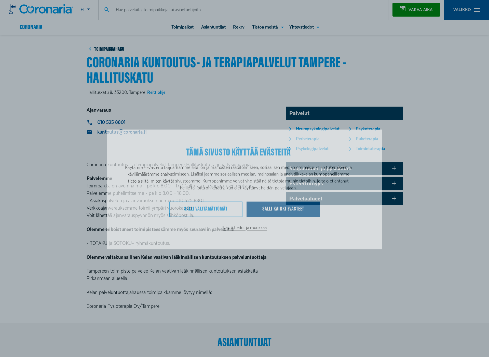 Skärmdump för frontaali.fi