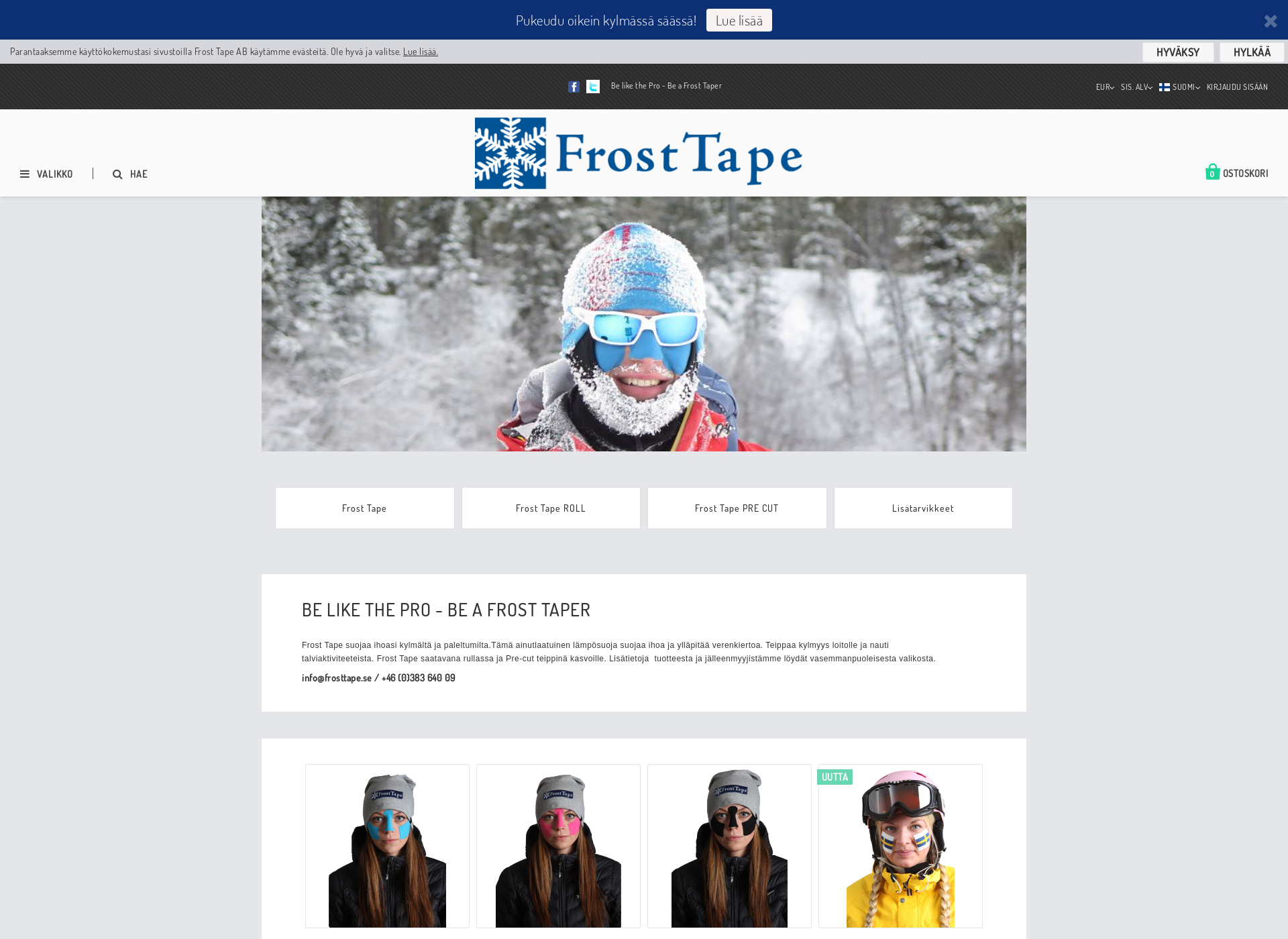 Skärmdump för frost-tape.fi