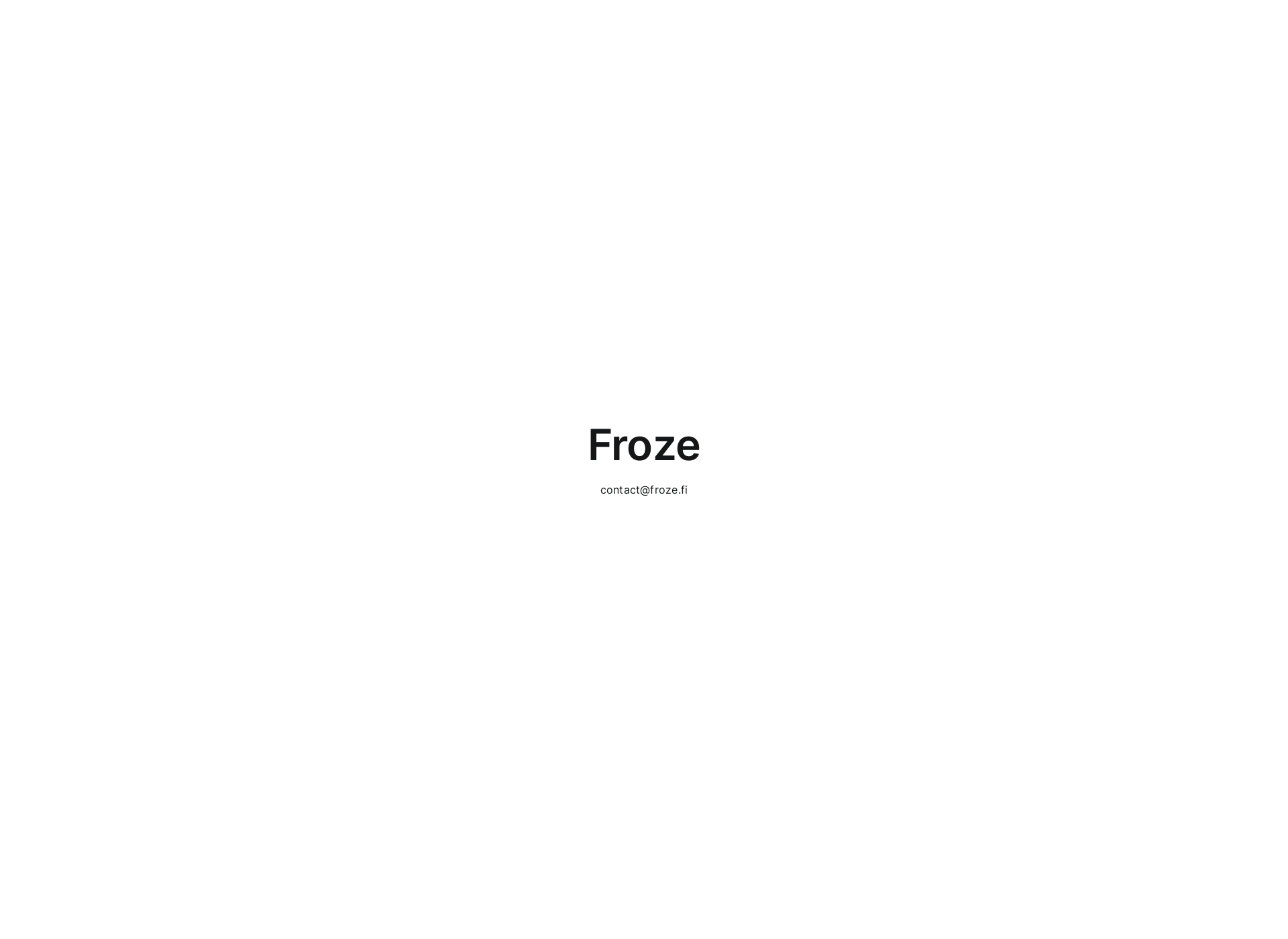 Skärmdump för froze.fi