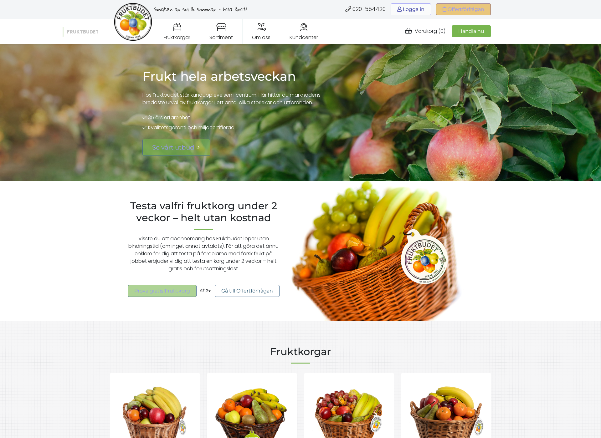 Screenshot for fruktbudet.fi